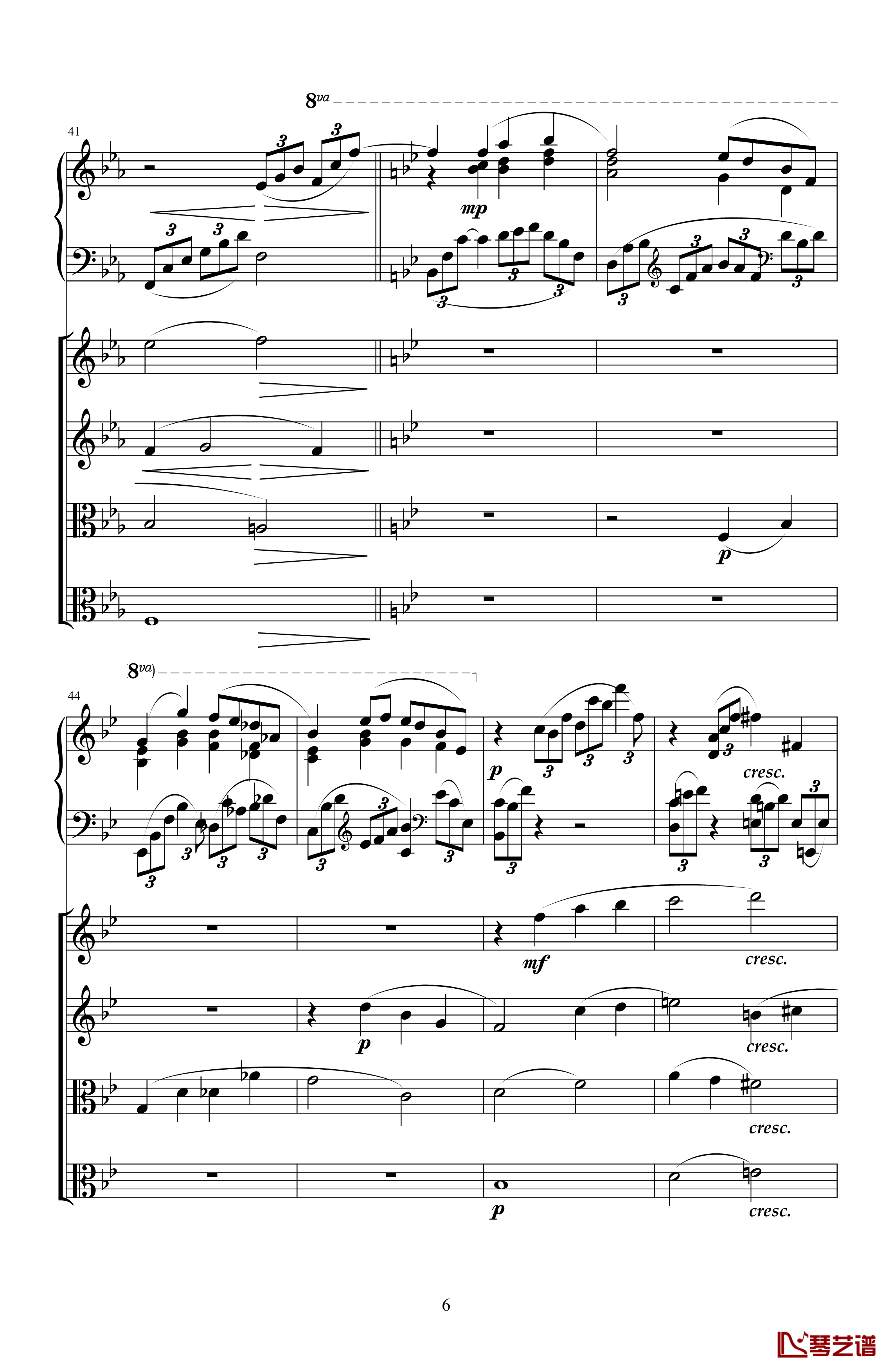Piano Quintet钢琴谱-天籁传声6