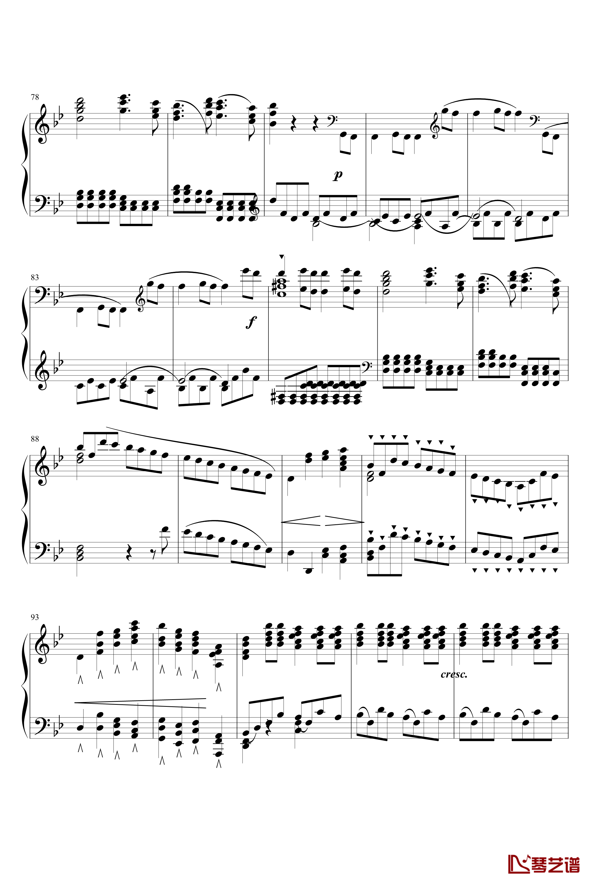 第四十号交响曲钢琴谱-第一乐章-莫扎特5