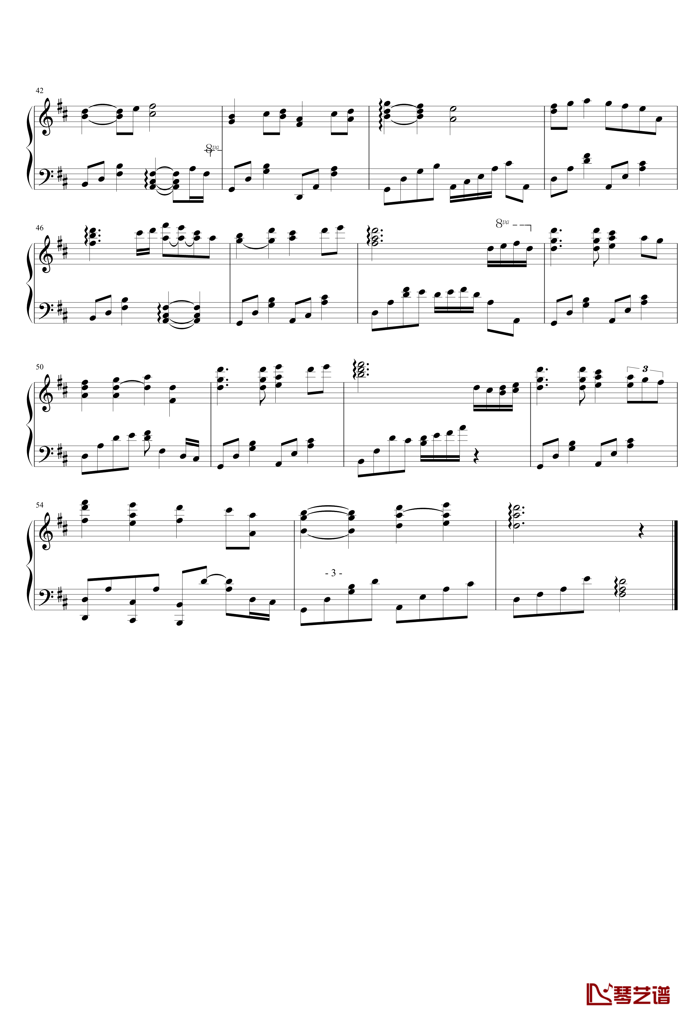 冬日钢琴谱-yuge19923