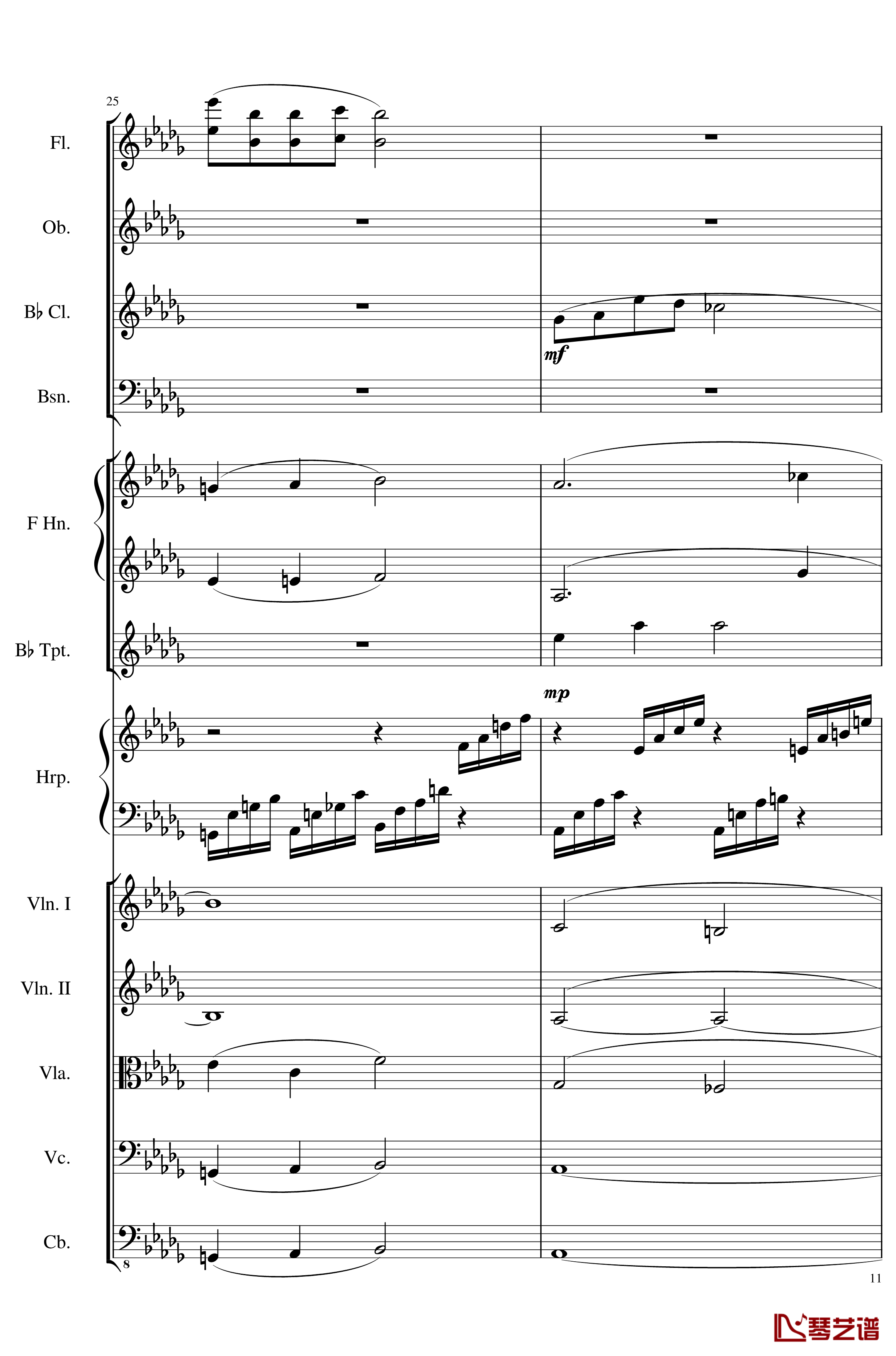 Clair de lune, Op.109钢琴谱-一个球11