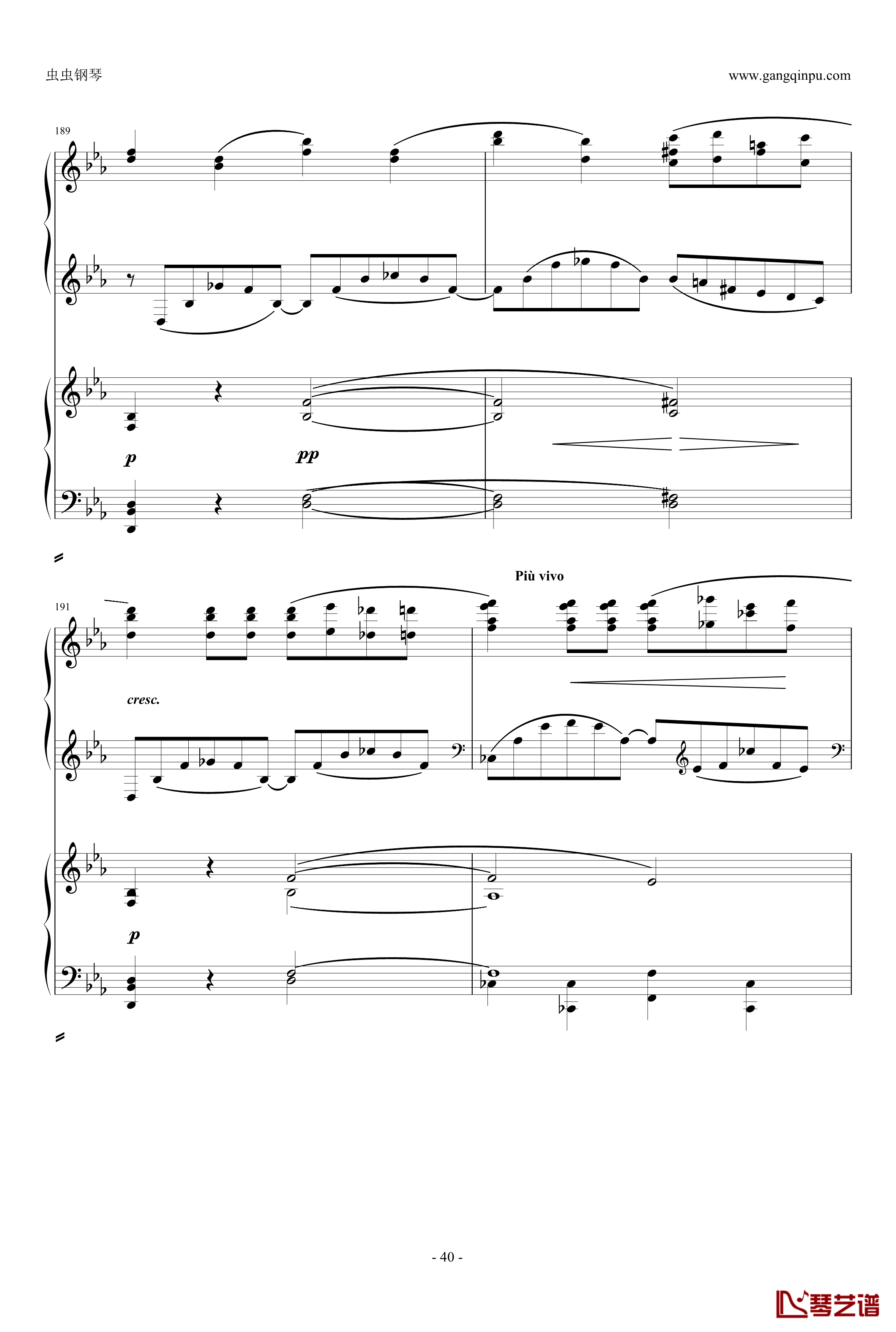c小调第2钢琴协奏曲钢琴谱-拉赫马尼若夫40