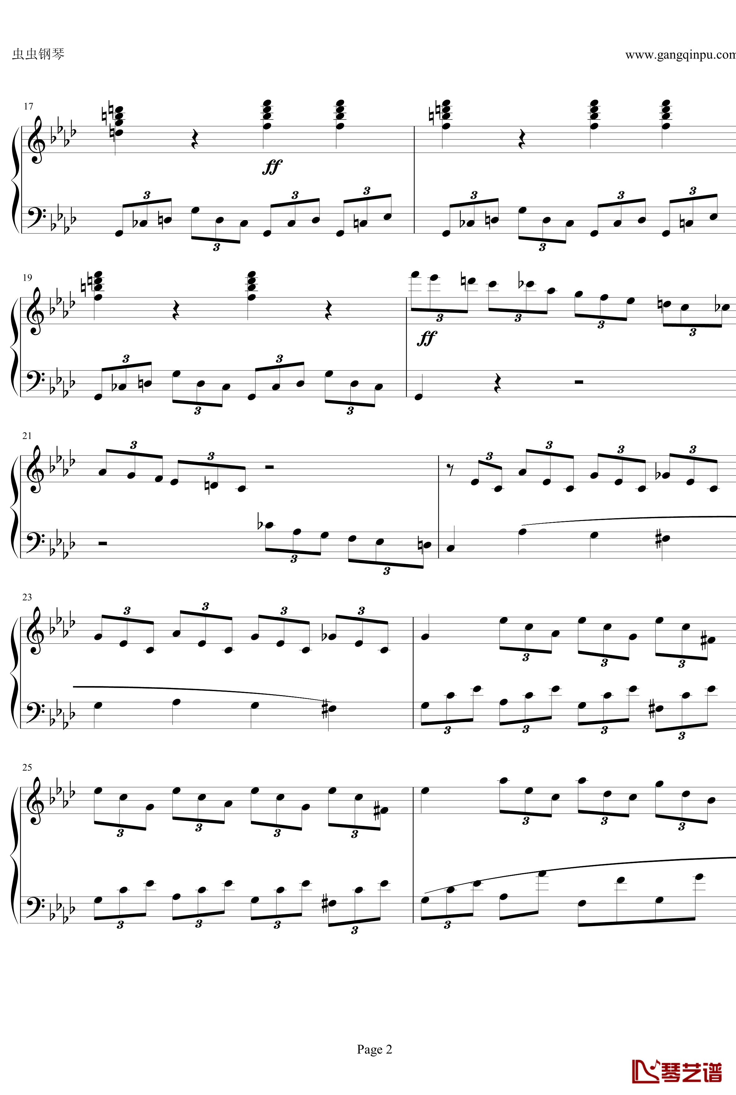 贝多芬第一钢琴奏鸣曲钢琴谱-作品2，第一号-贝多芬-beethoven2