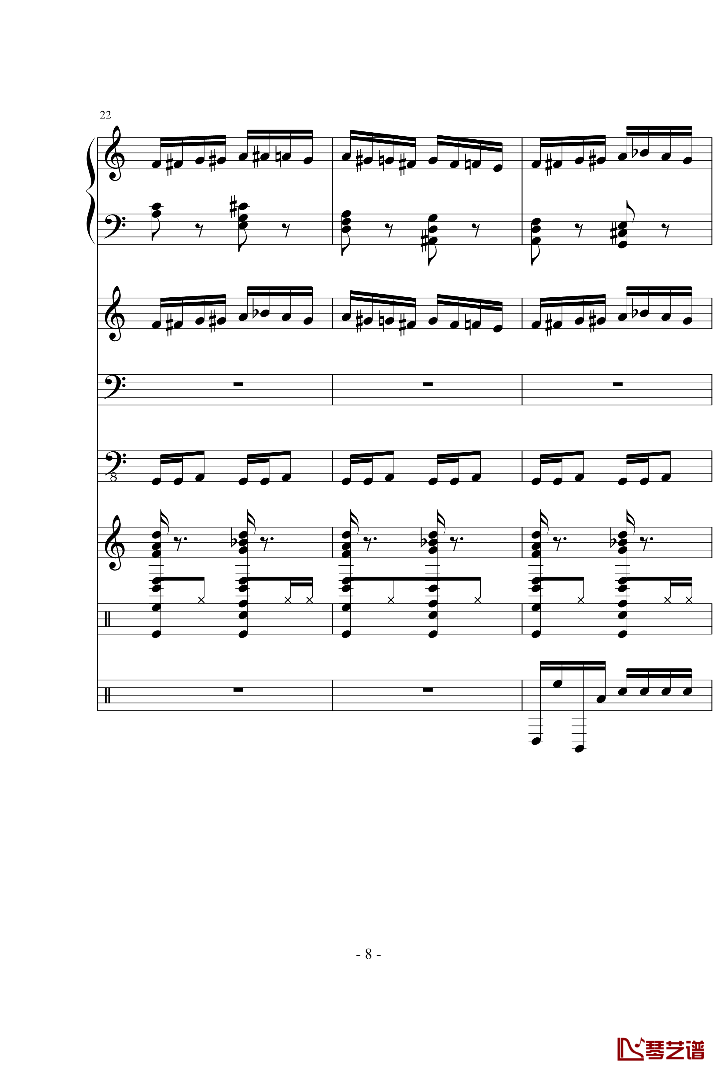 野蜂飞舞钢琴谱-里姆斯基-柯萨科夫8