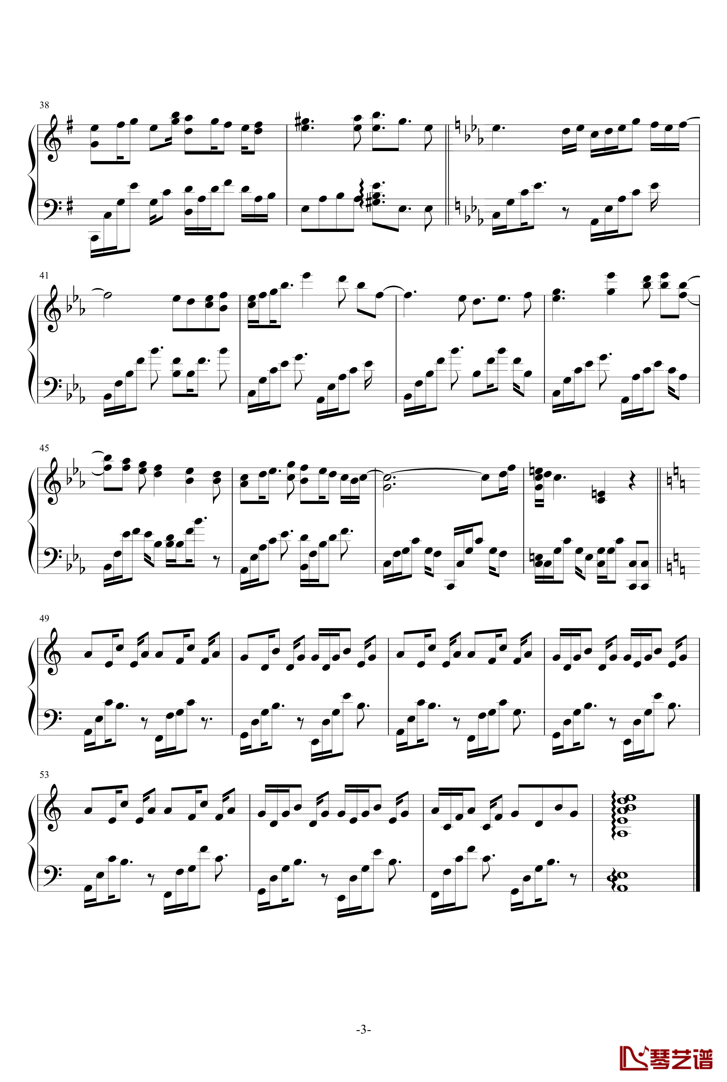 潘多拉之心钢琴谱-OST-Will-梶浦由记3