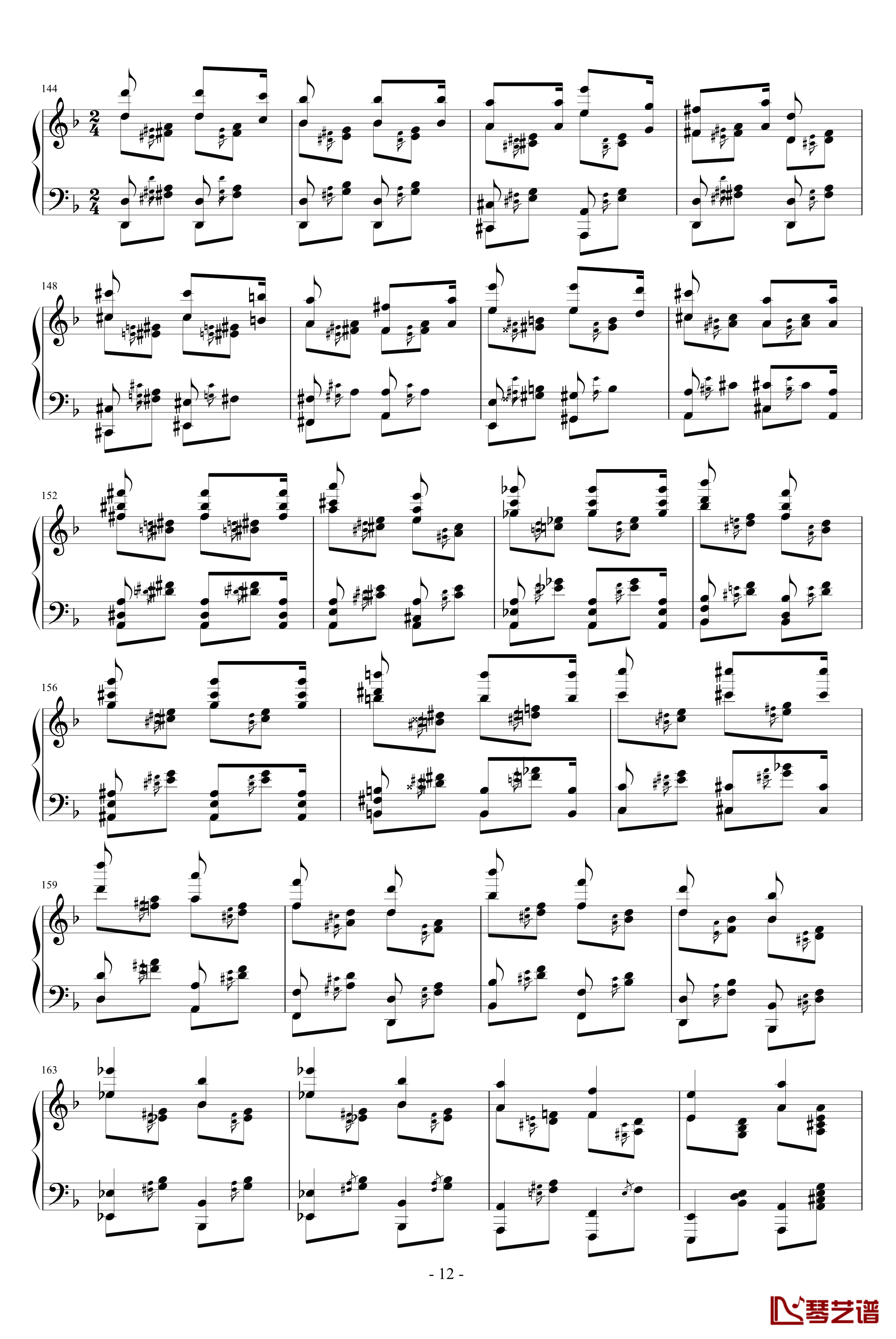 Mazeppa钢琴谱-超技练习曲第4首-李斯特12