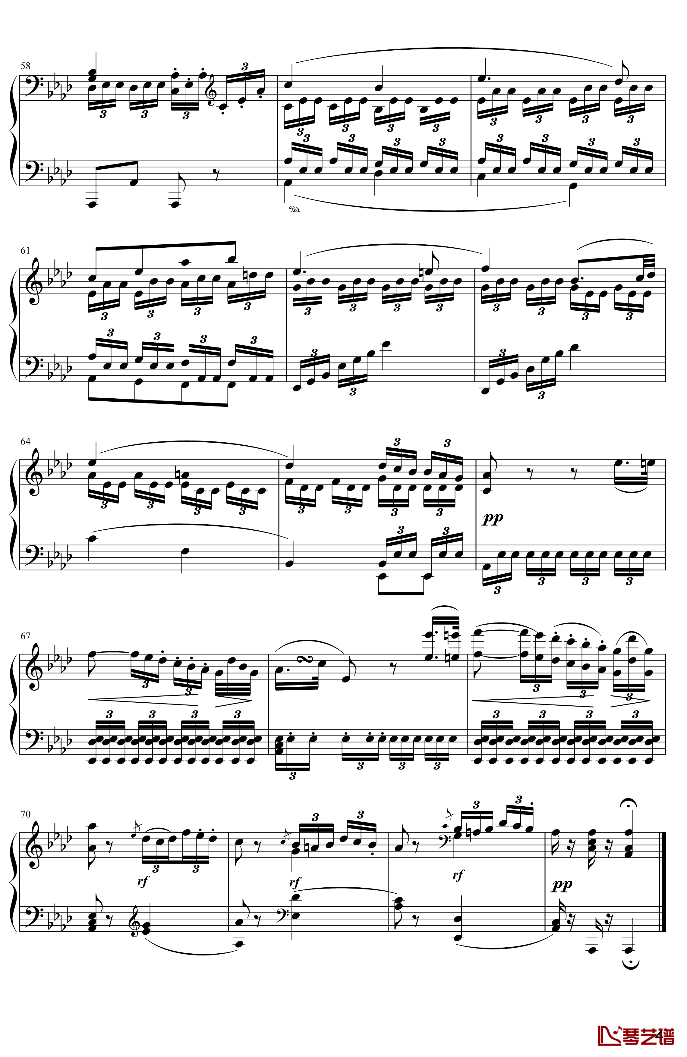 悲怆钢琴谱-奏鸣曲-贝多芬-beethoven4