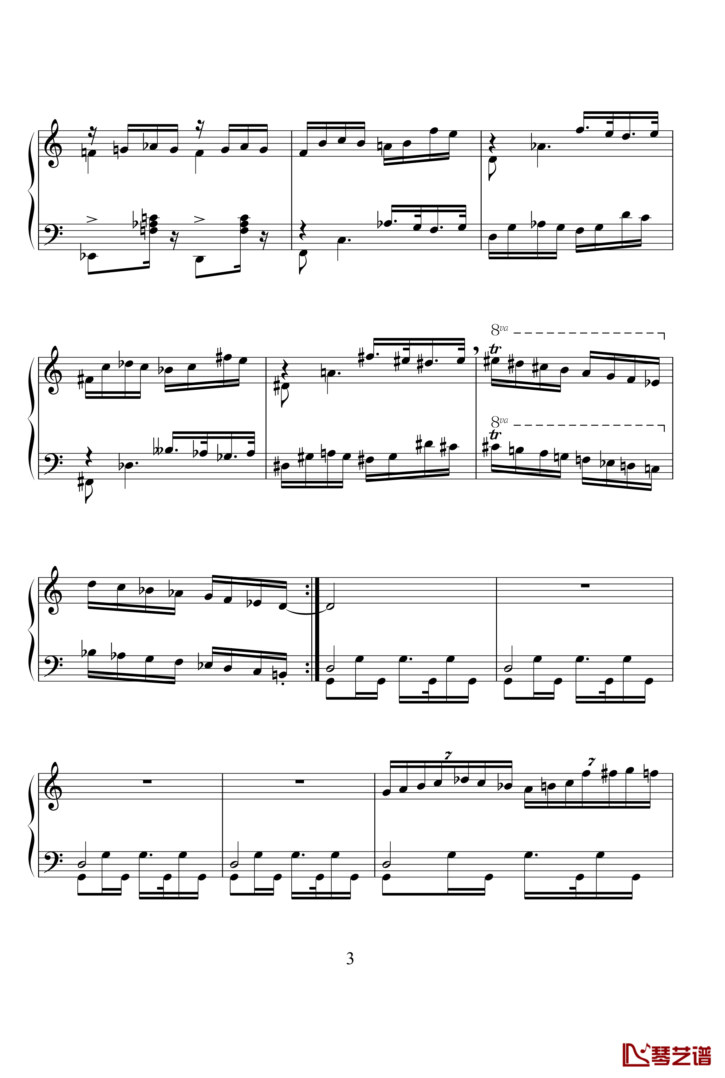 小丑旋律钢琴谱-二-MrSHUM3