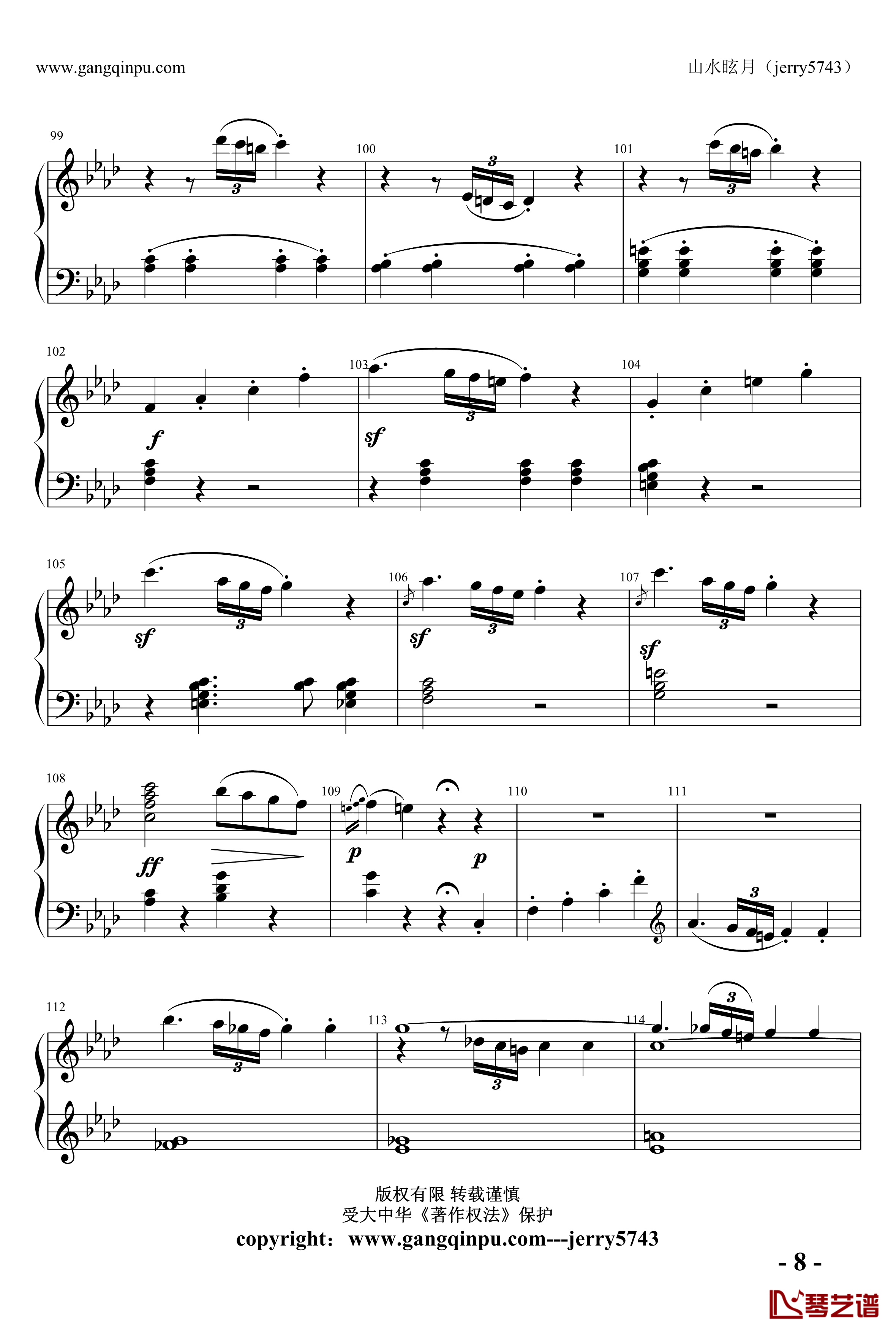 Piano Sonata No 1 part 1钢琴谱-贝多芬-beethoven8