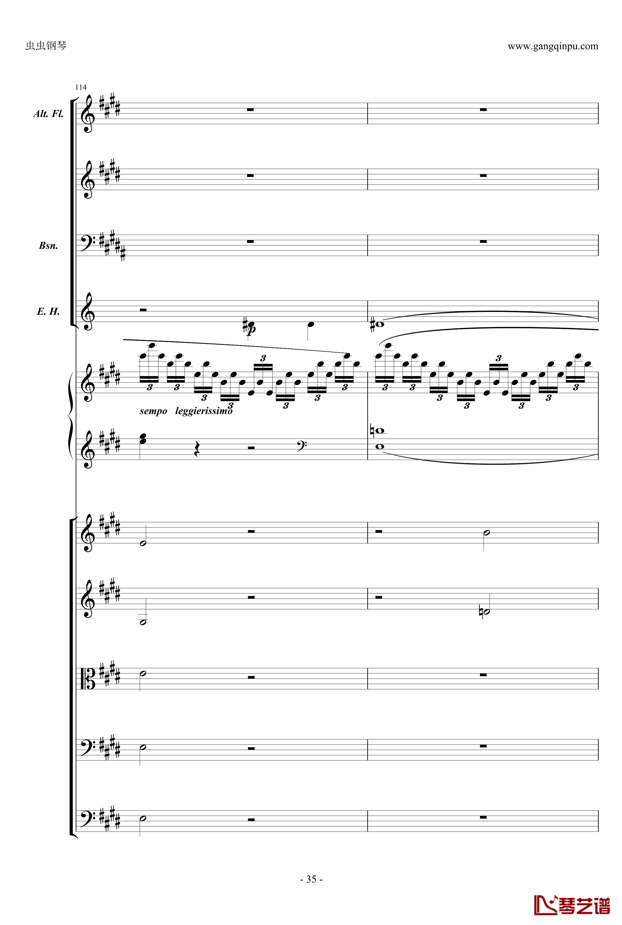 萧邦第一钢琴协奏曲第二乐章钢琴谱-肖邦-chopin35