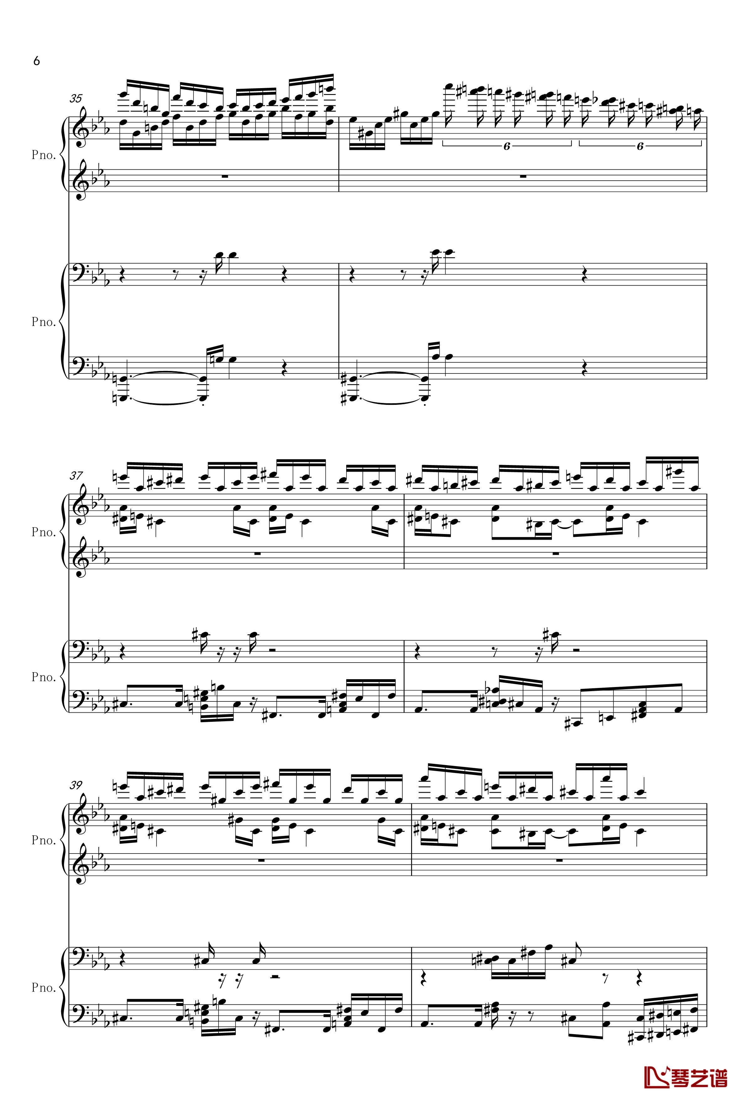 克罗地亚狂想曲-四手联弹钢琴谱-单钢琴-马克西姆-Maksim·Mrvica6