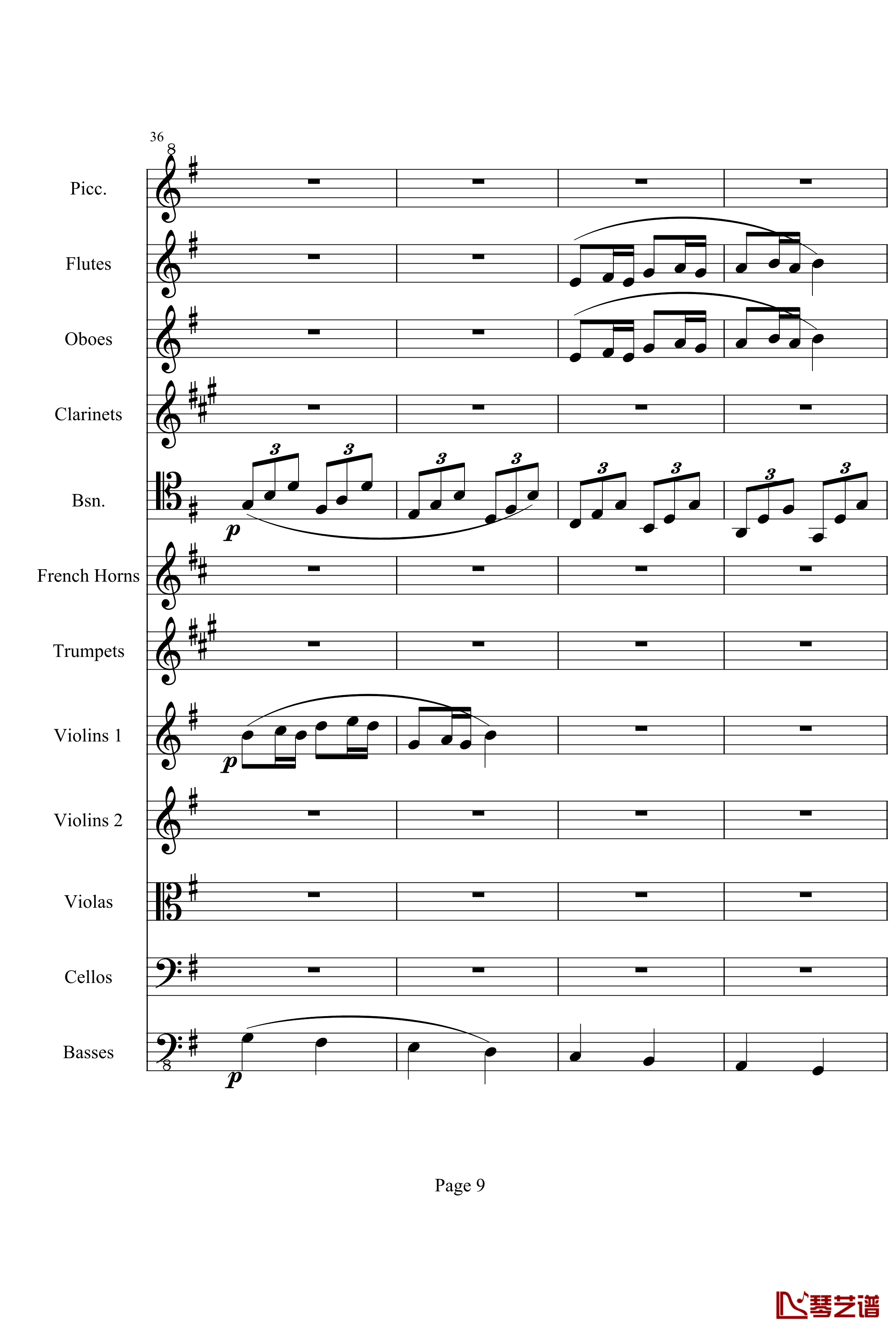奏鸣曲之交响钢琴谱-第25首-Ⅲ-贝多芬-beethoven9
