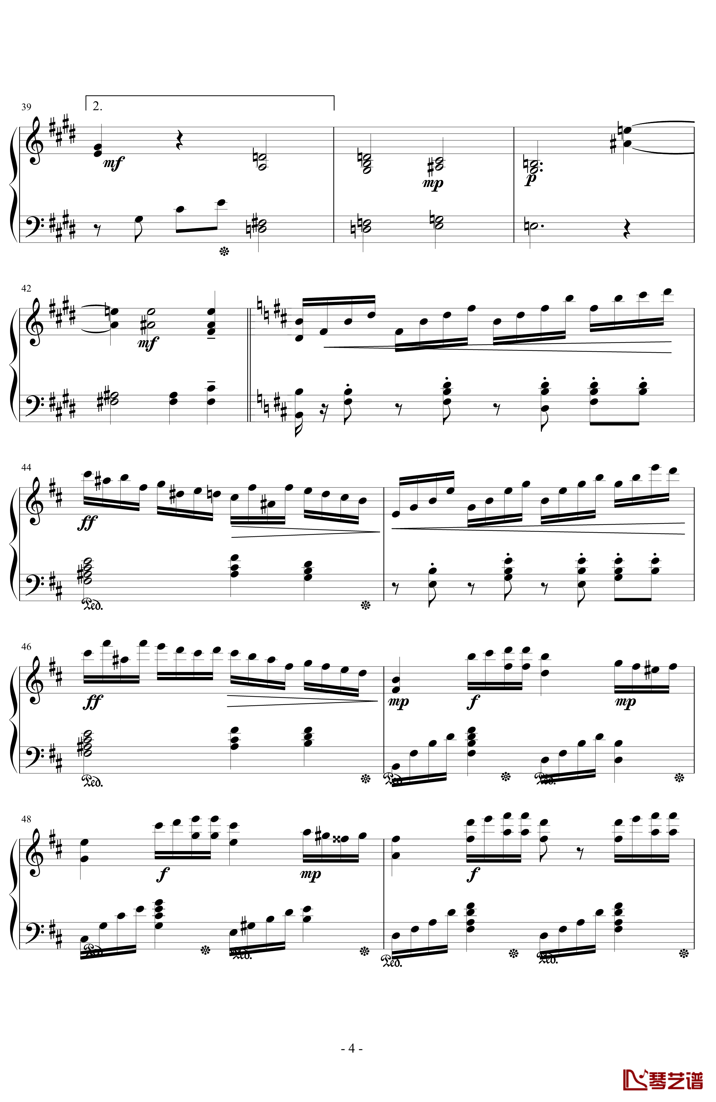 A大调钢琴奏鸣曲钢琴谱-第一乐章-.伊dên-H174
