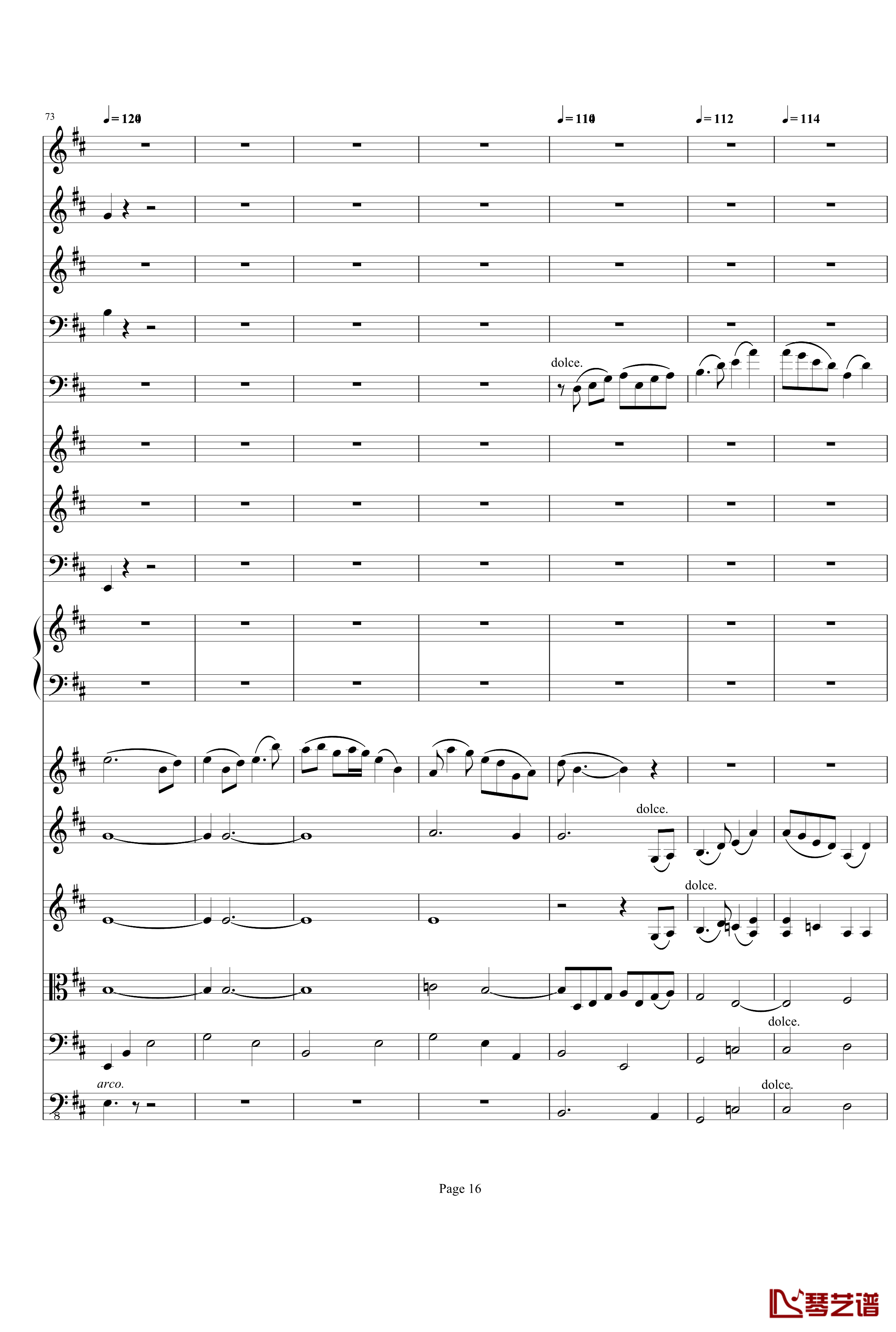 b小调小提琴协奏曲第三乐章钢琴谱-总谱-项道荣16