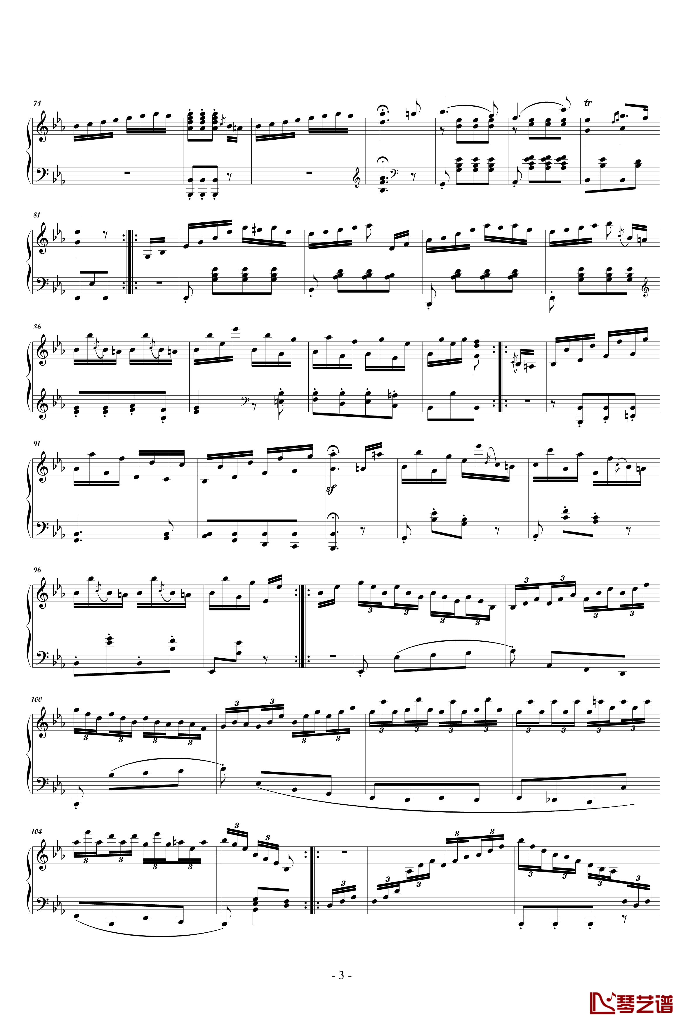 英雄钢琴谱-贝多芬-beethoven3