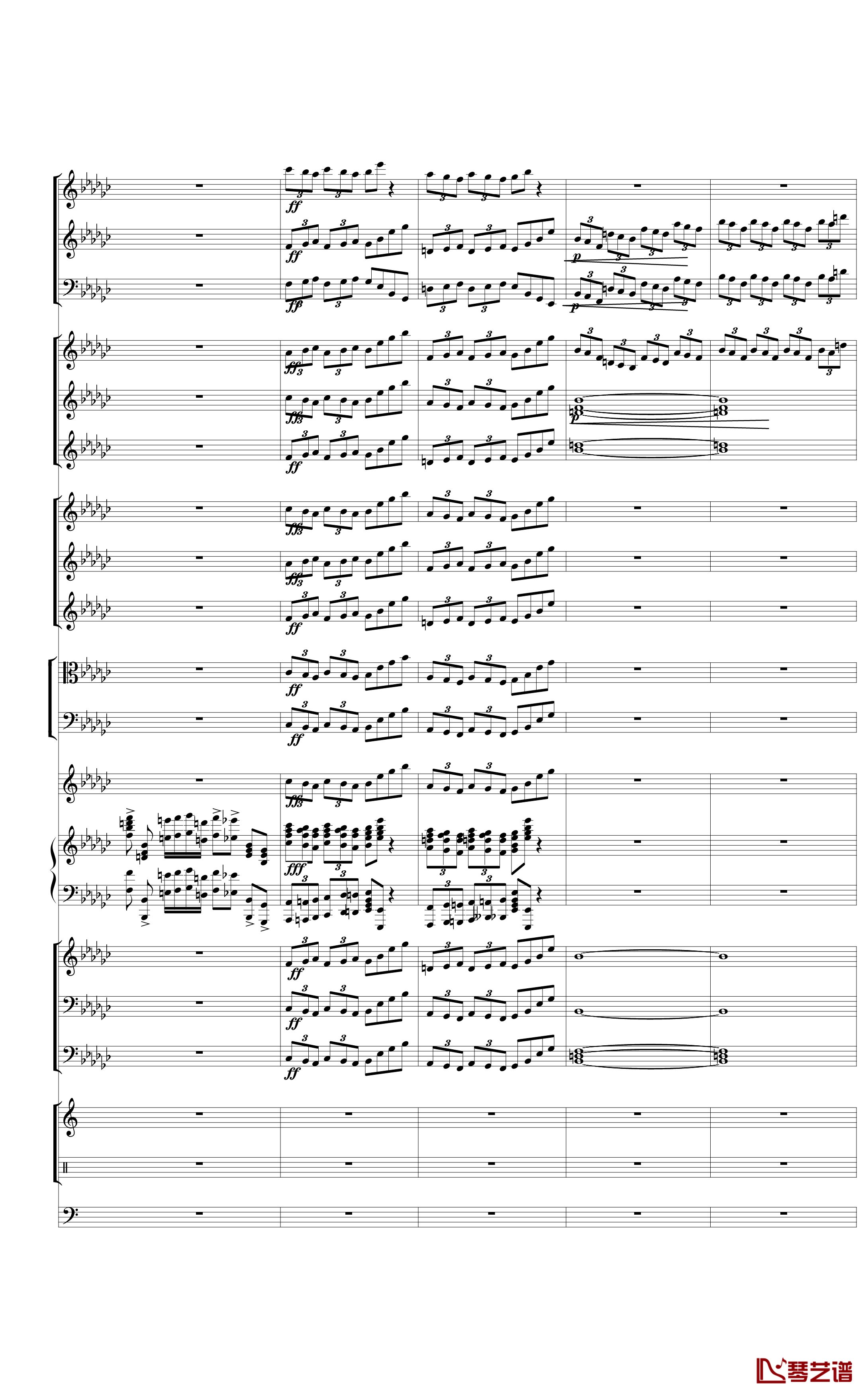 Piano Concerto No.3 in E Flat minor,I钢琴谱-热情而辉煌40