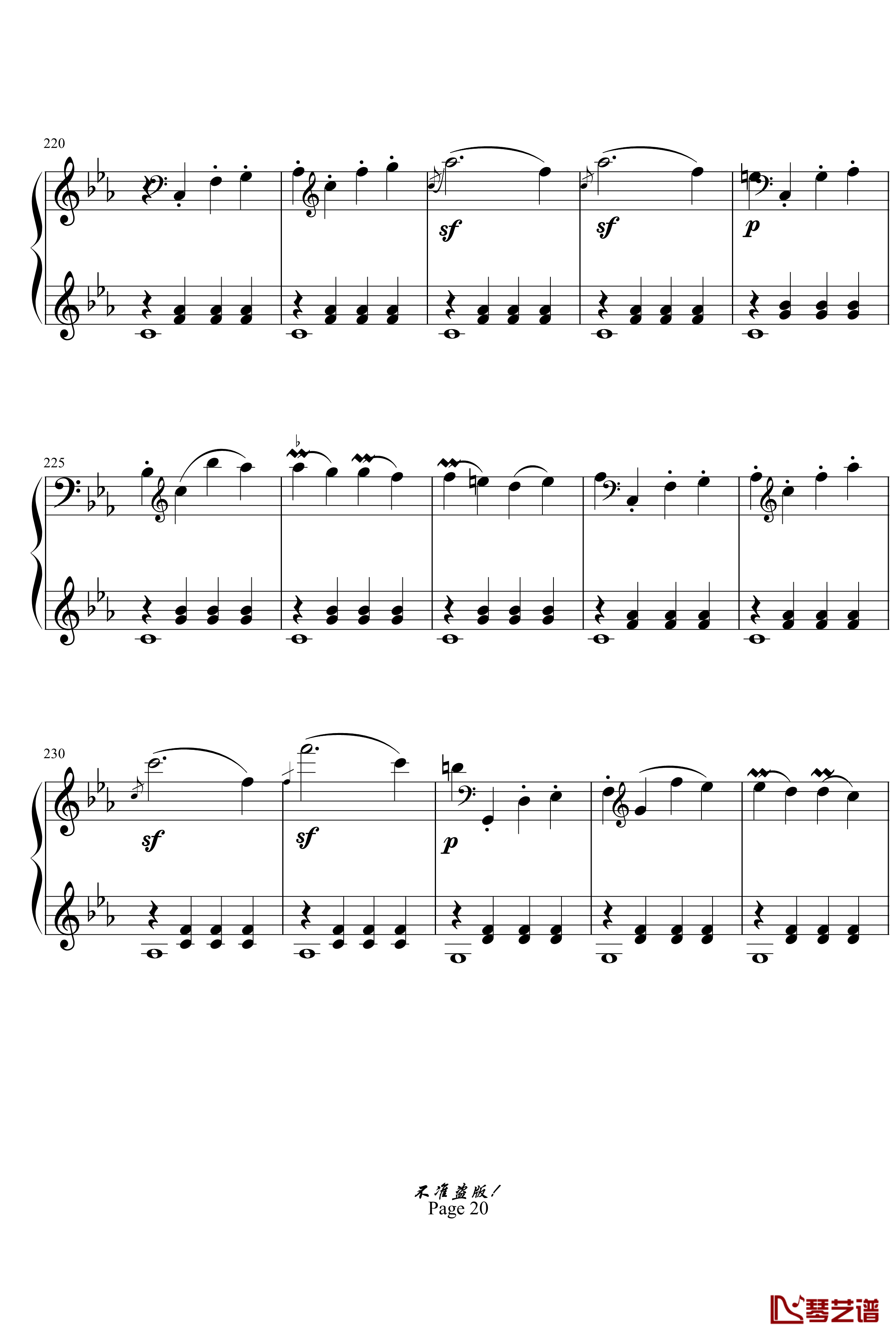 c小调第八钢琴奏鸣曲钢琴谱-悲怆第一乐章-beethoven-贝多芬20
