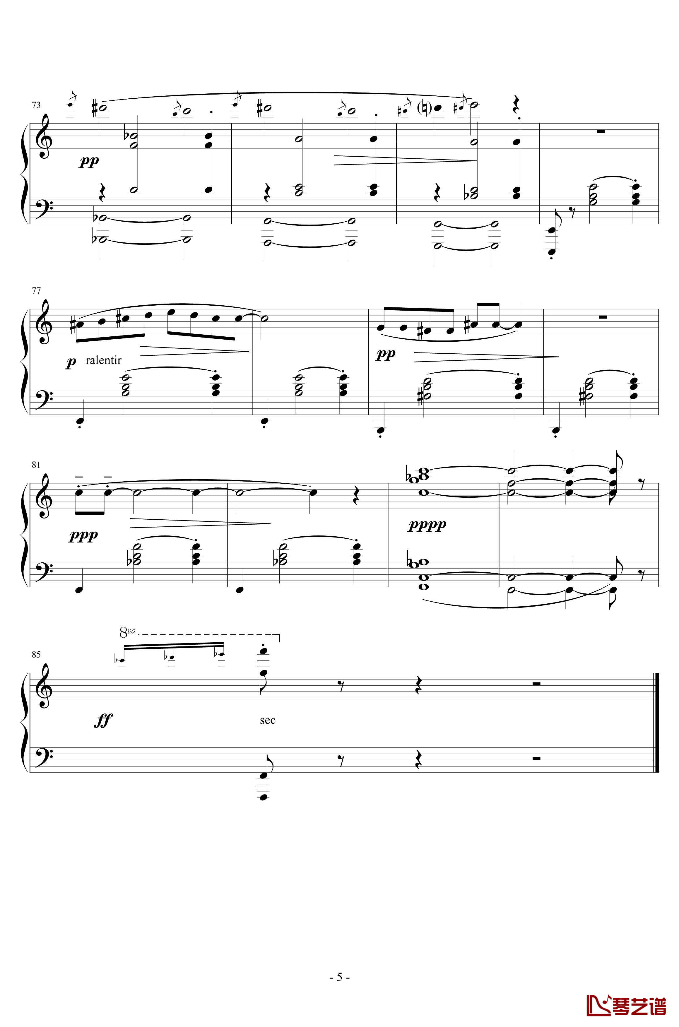 三首梨形小品钢琴谱-序奏-说话在先-沙拉萨蒂-萨蒂5