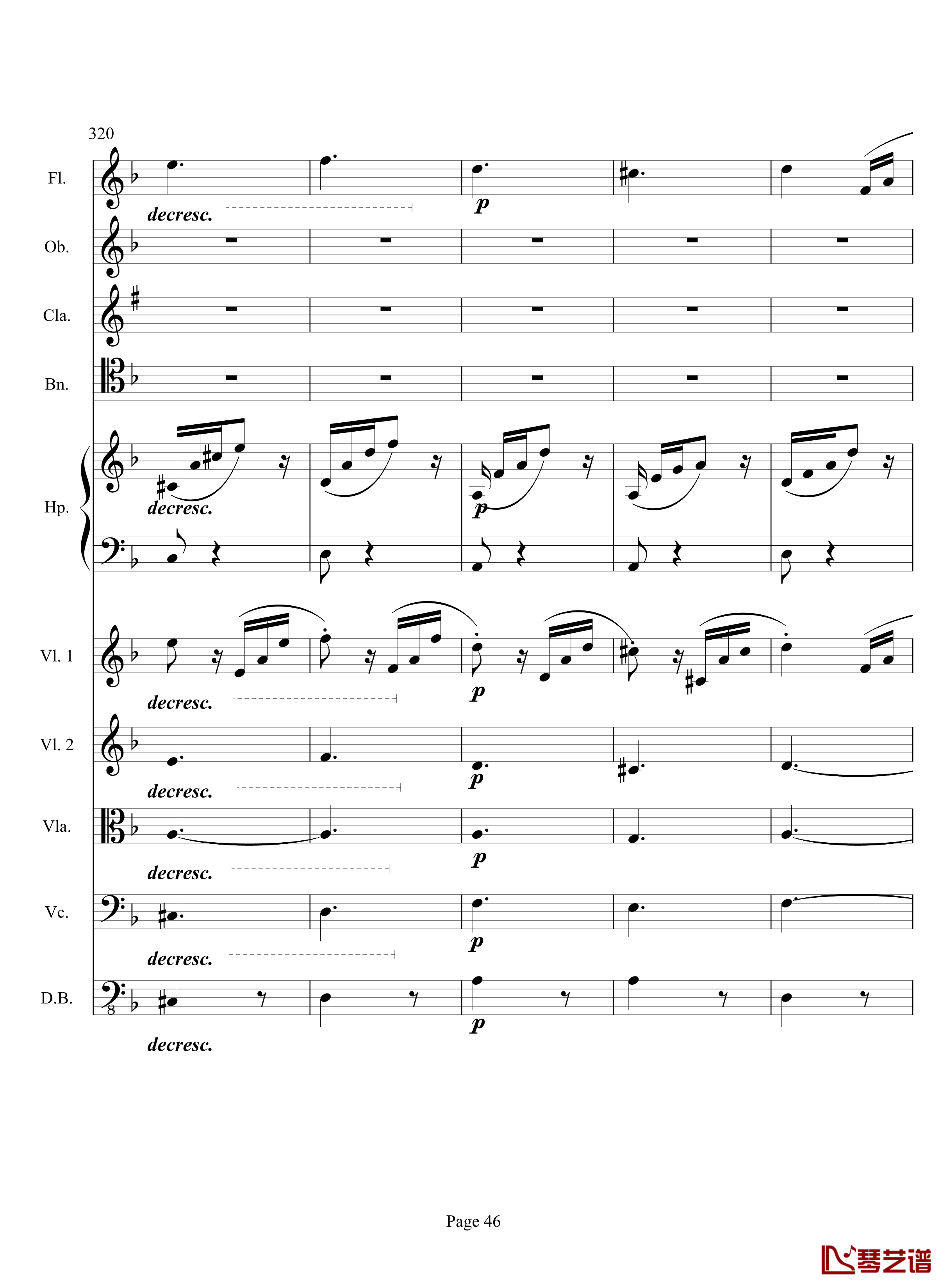 奏鸣曲之交响钢琴谱-第17首-Ⅲ-贝多芬-beethoven46