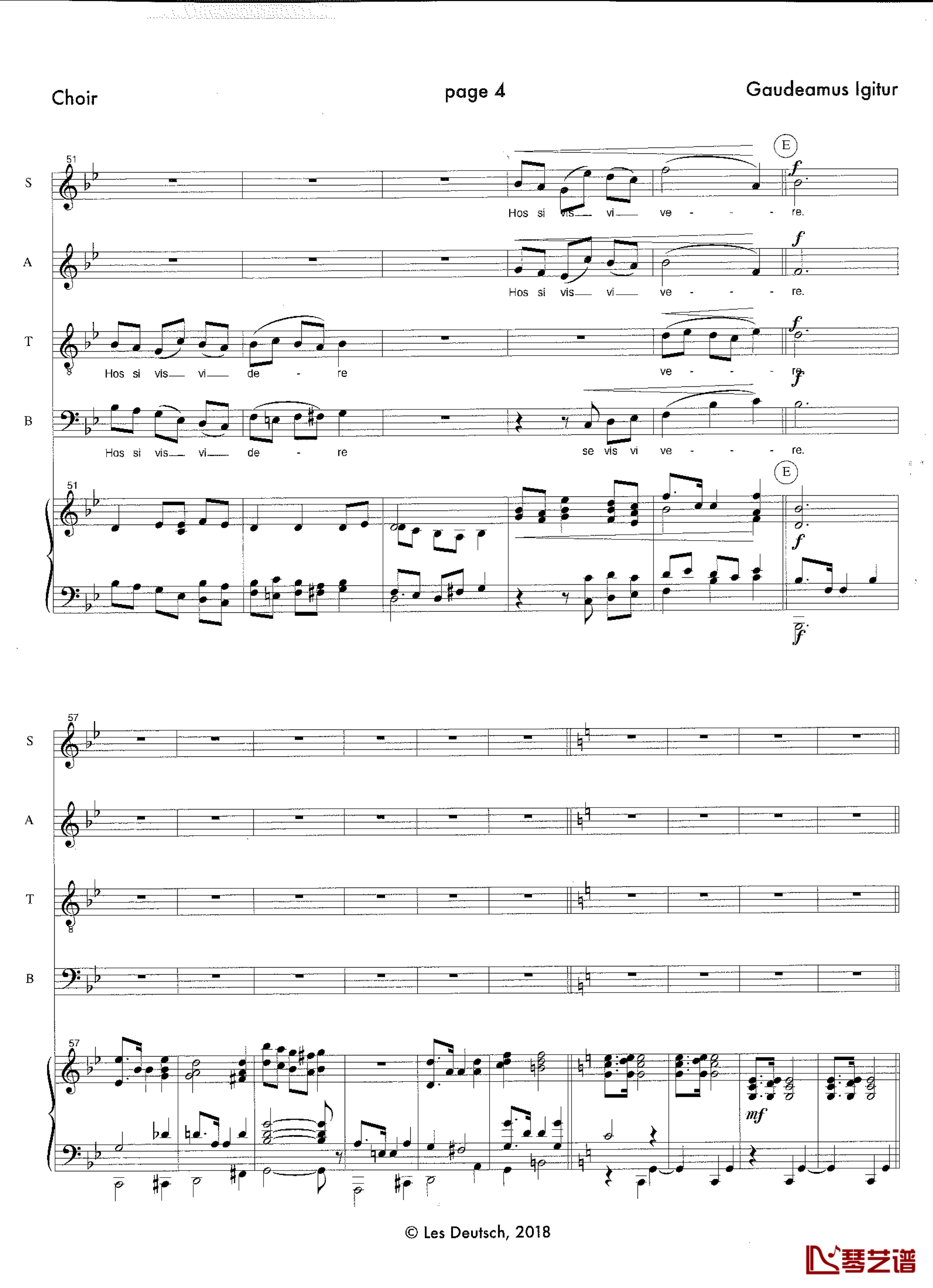 Gaudeamus Igitur钢琴谱-Les Deutsch4