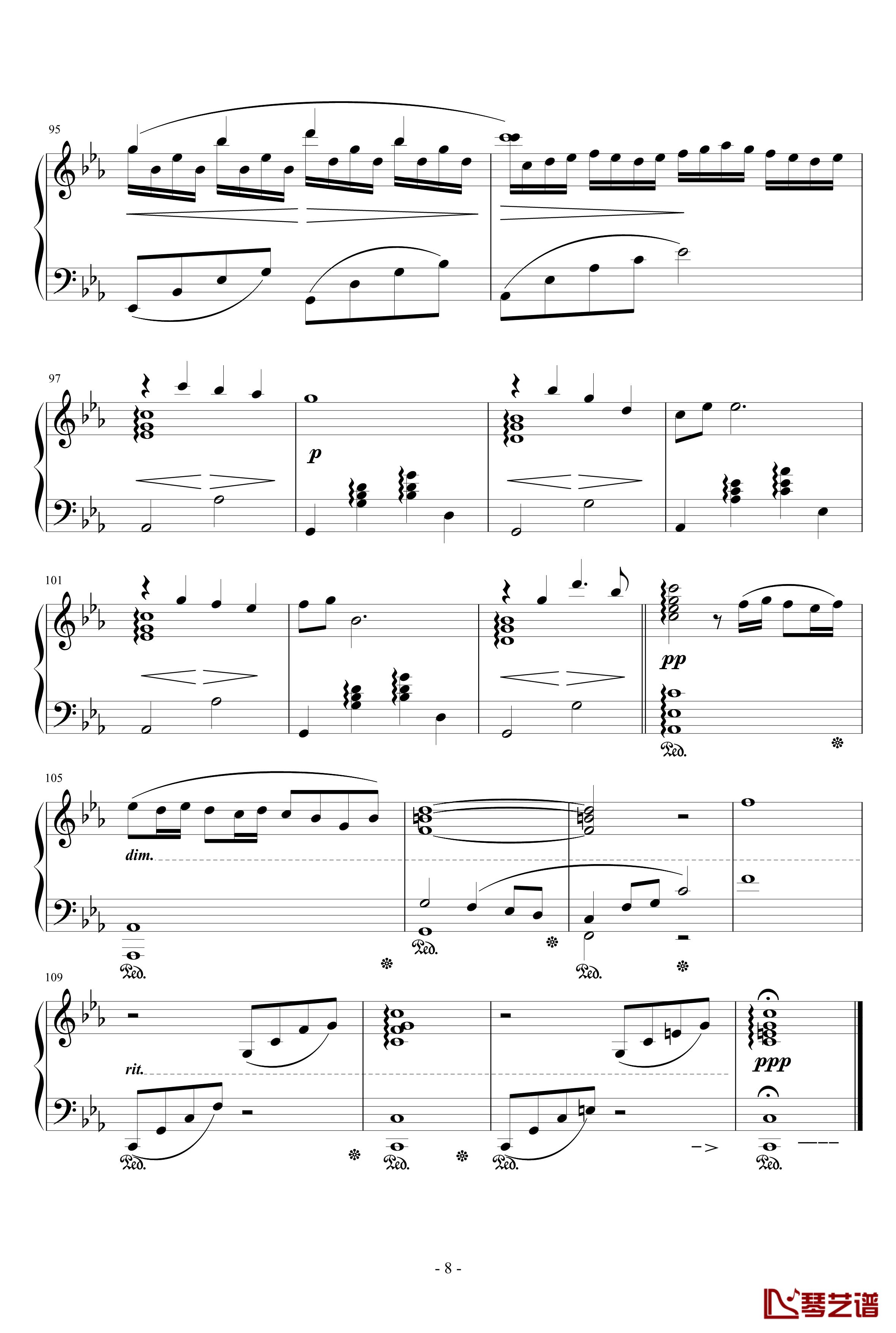 素敵だね钢琴谱-英文版-最终幻想8