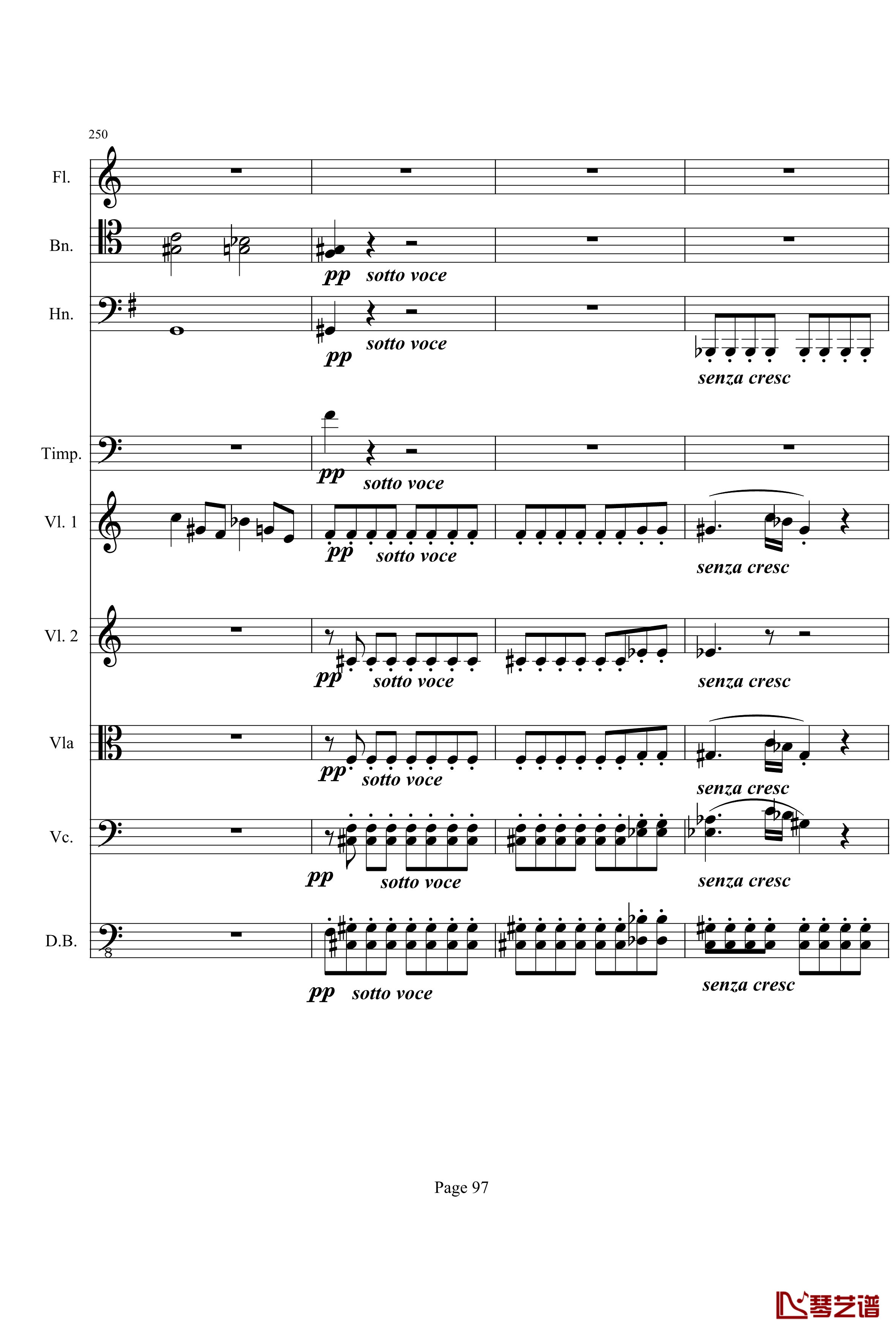 奏鸣曲之交响钢琴谱-第21首-Ⅰ-贝多芬-beethoven97