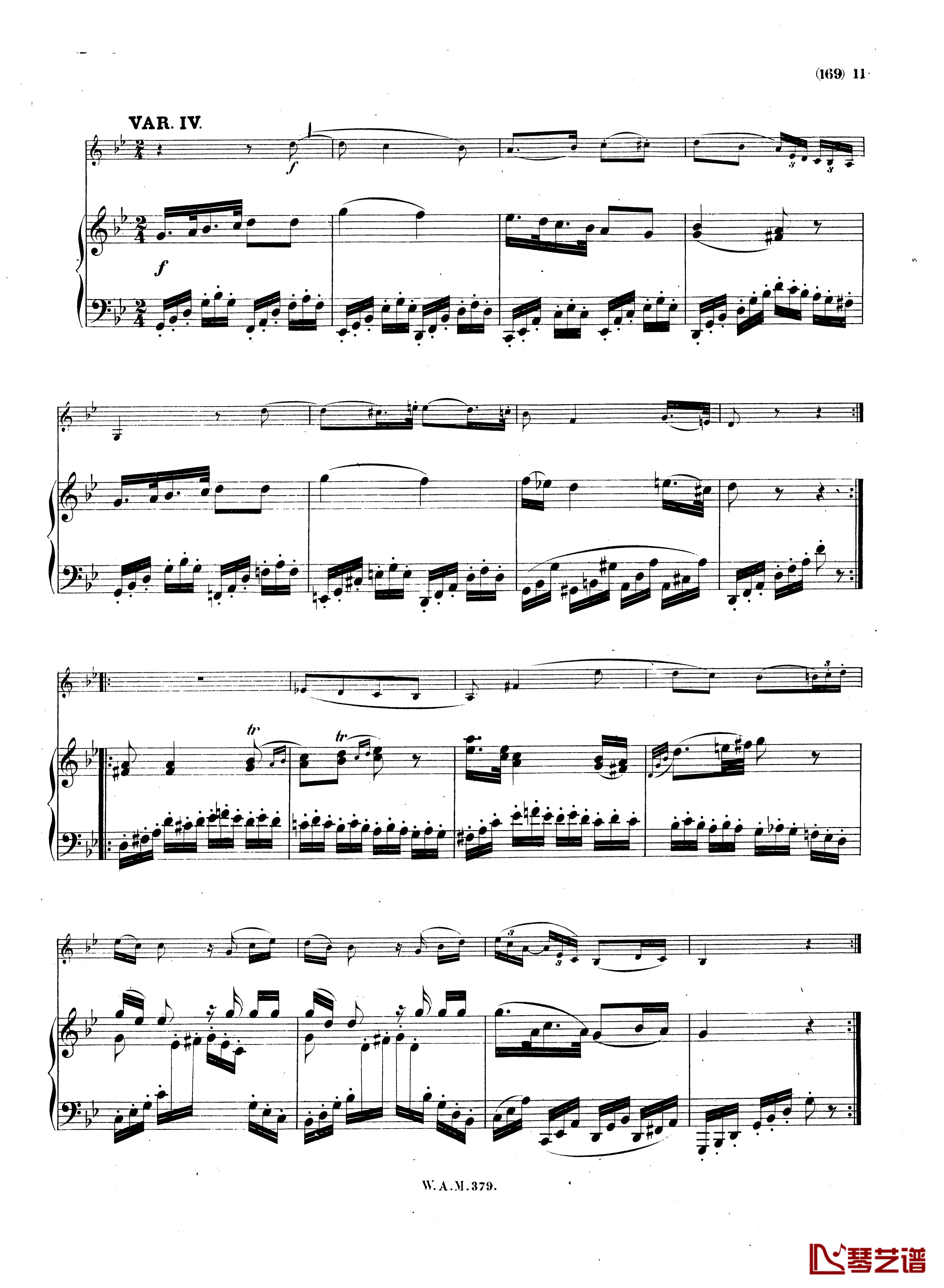 G大调小提琴奏鸣曲K.379钢琴谱-莫扎特10