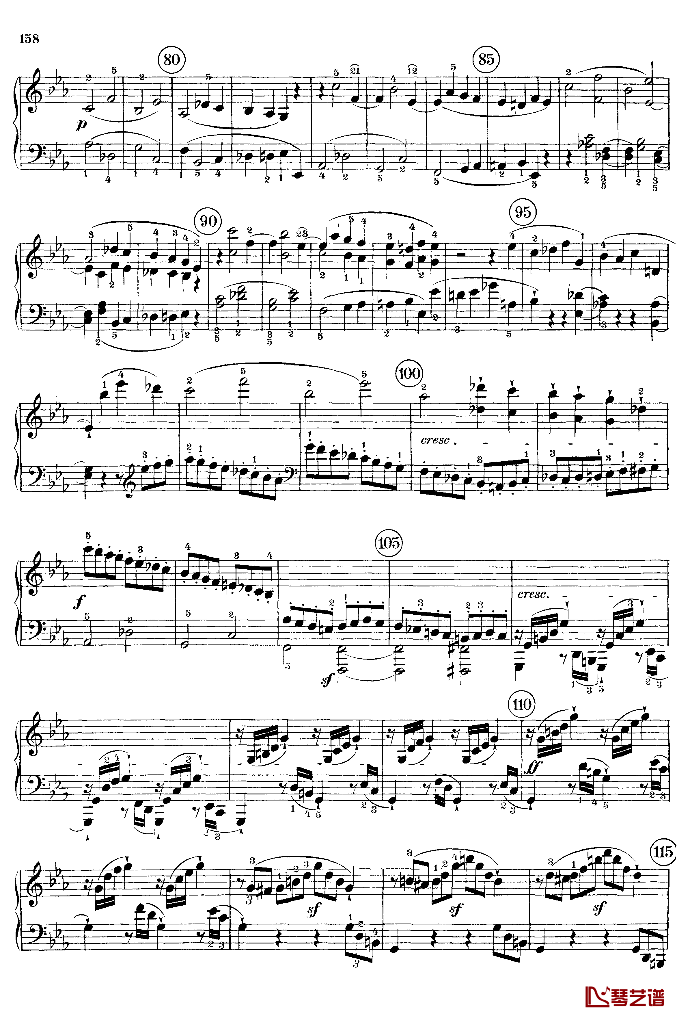 悲怆钢琴谱-c小调第八号钢琴奏鸣曲-全乐章-带指法版-贝多芬-beethoven16