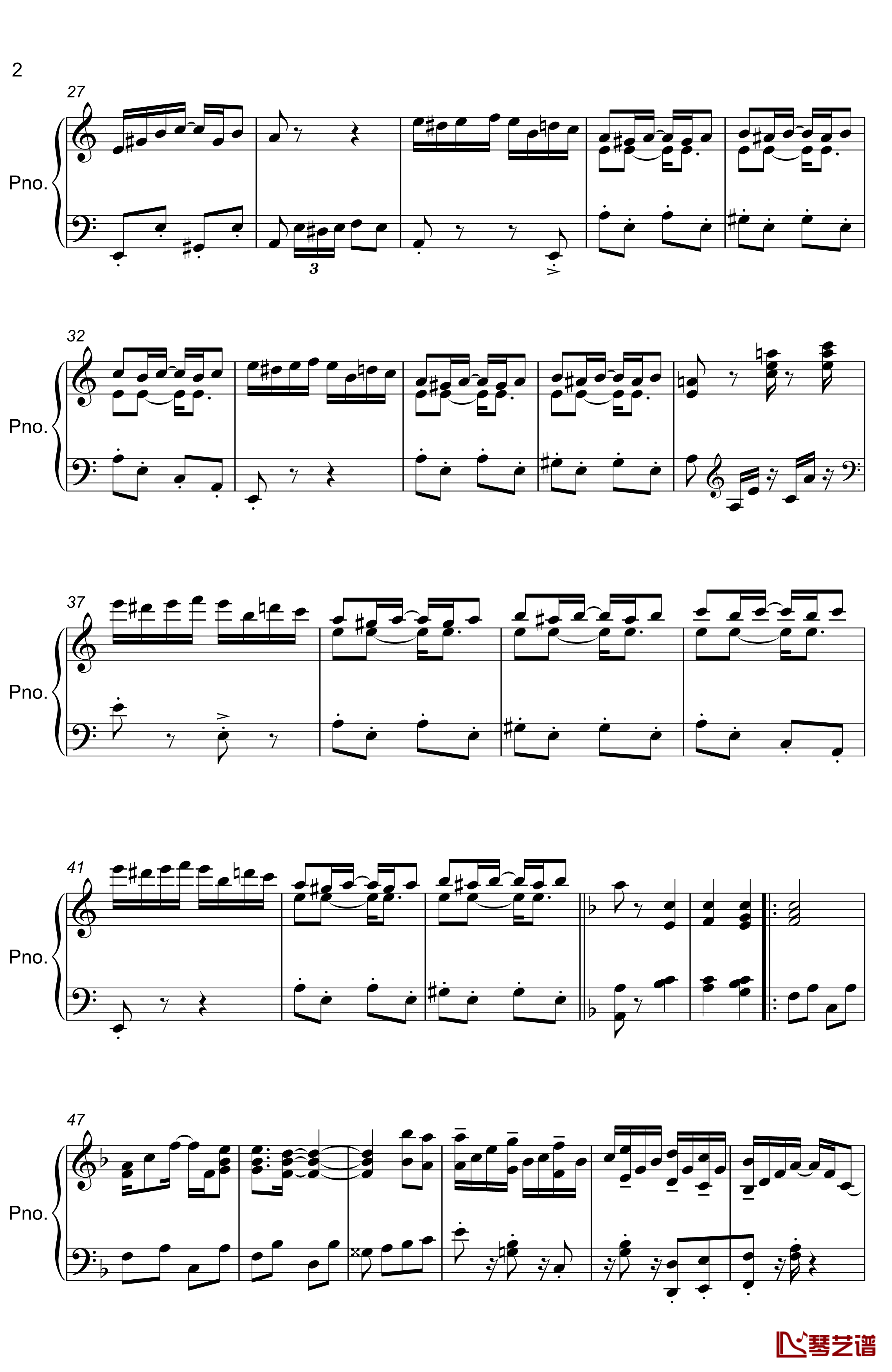 To alice in Jazz钢琴谱-欧美经典2