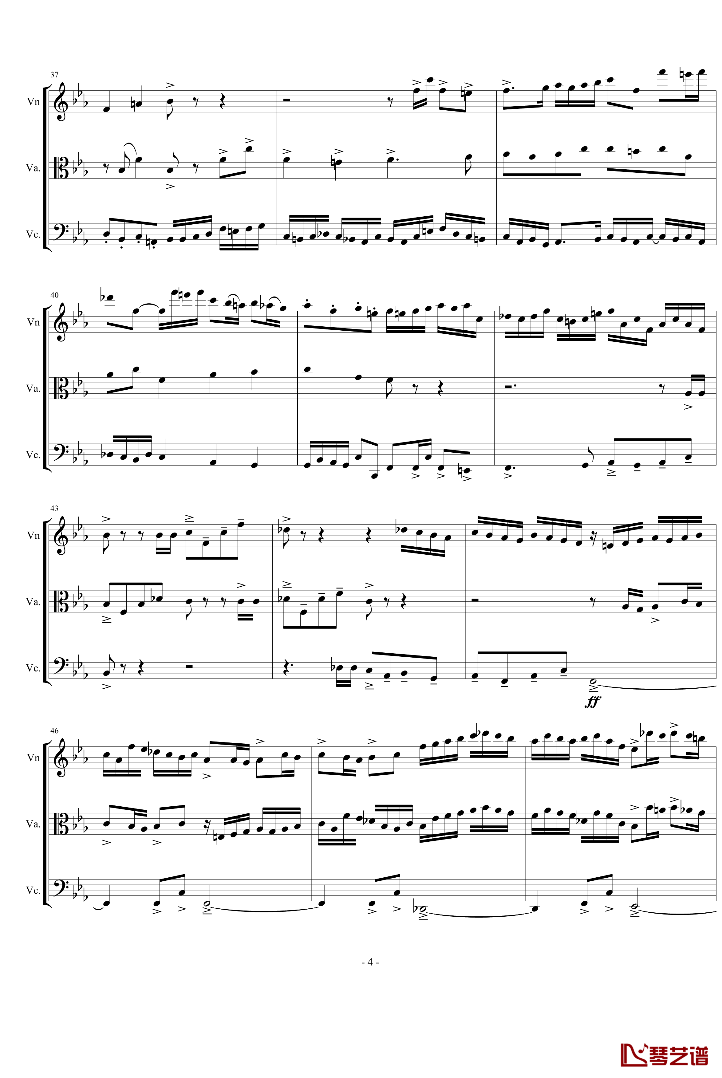 三声部赋格钢琴谱-为弦乐三重奏而作-琴辉4