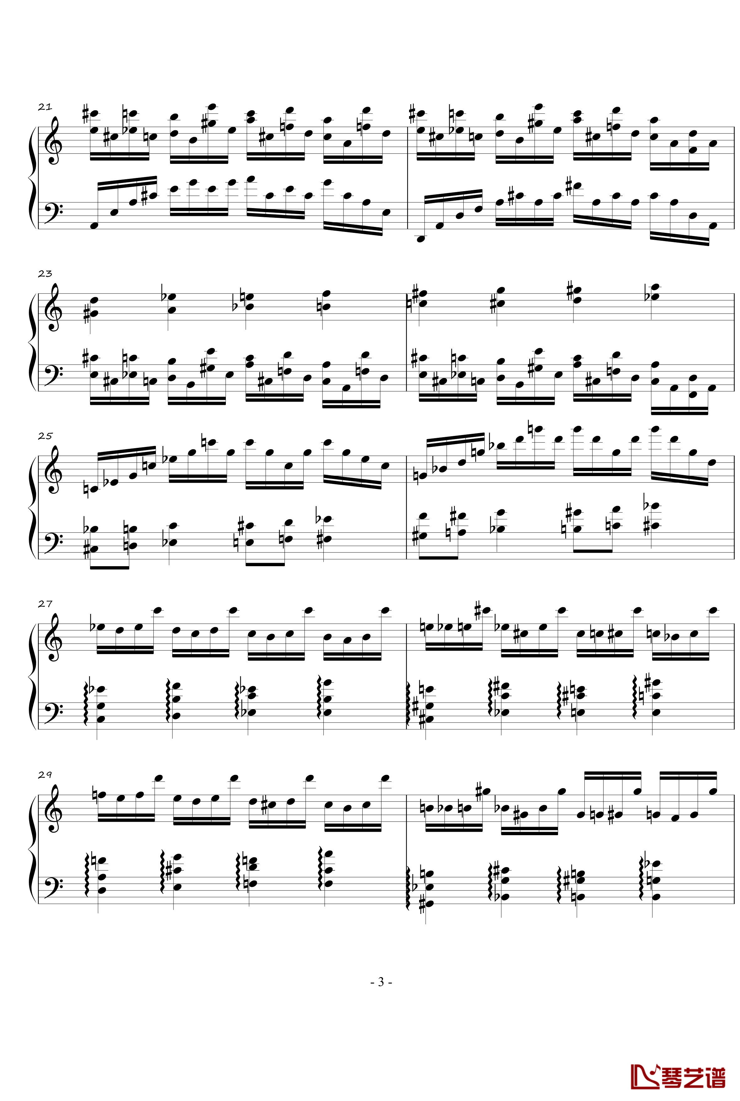 火星练习曲钢琴谱Op.2 No.3-火星先生3