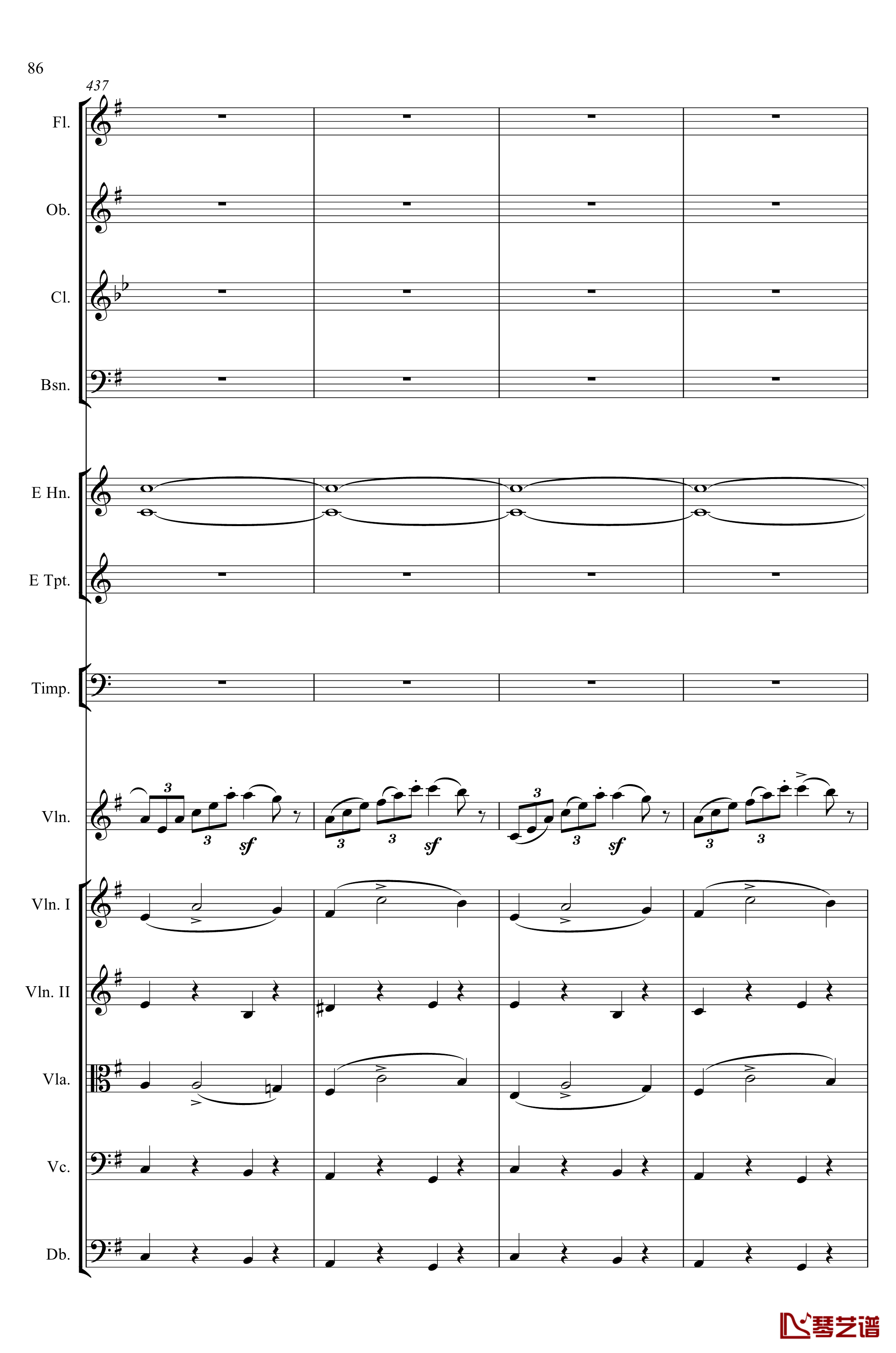 e小调小提琴协奏曲Op.64钢琴谱-第一乐章-门德尔松86