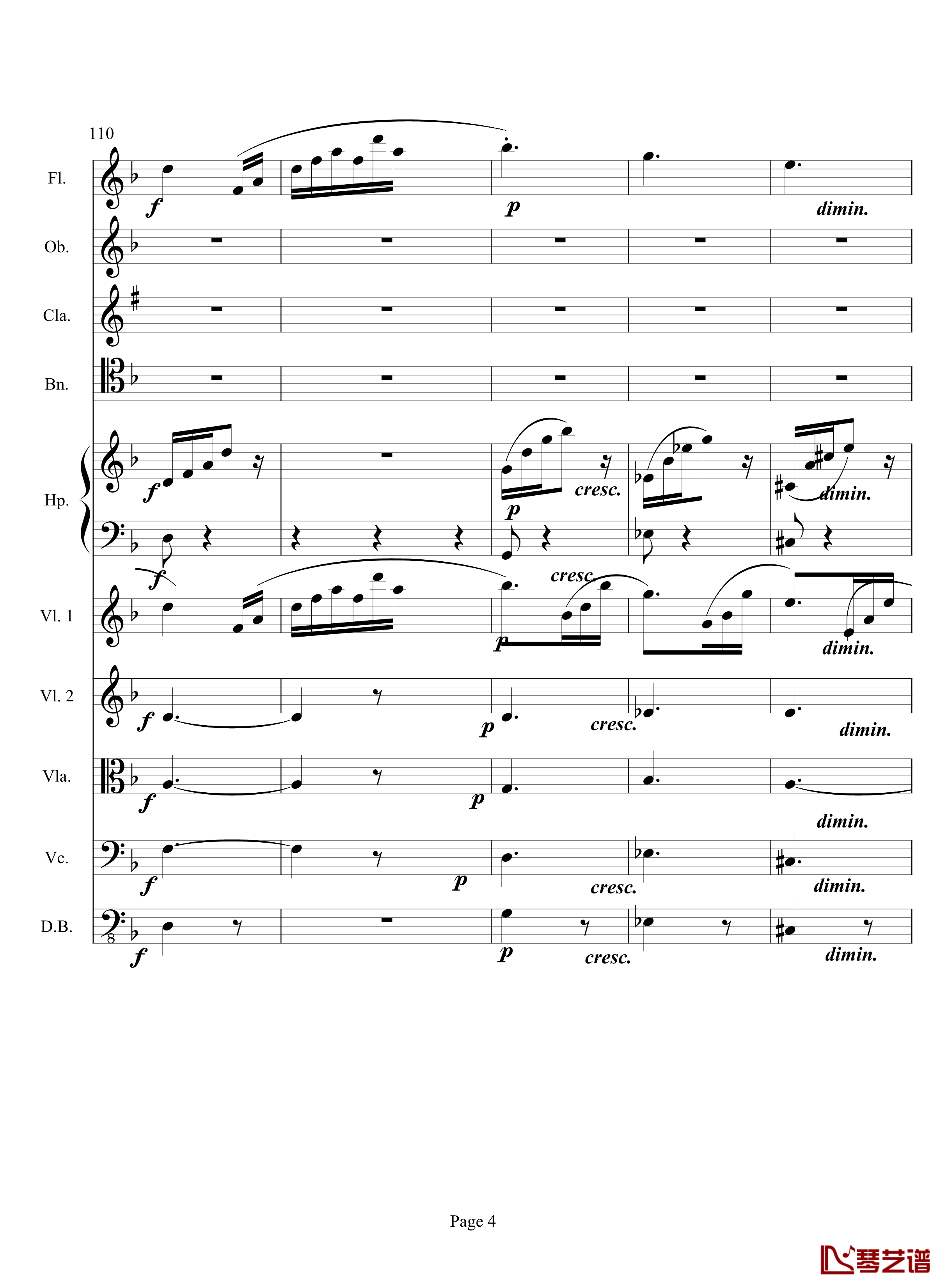 奏鸣曲之交响钢琴谱-第17首-Ⅲ-贝多芬-beethoven4