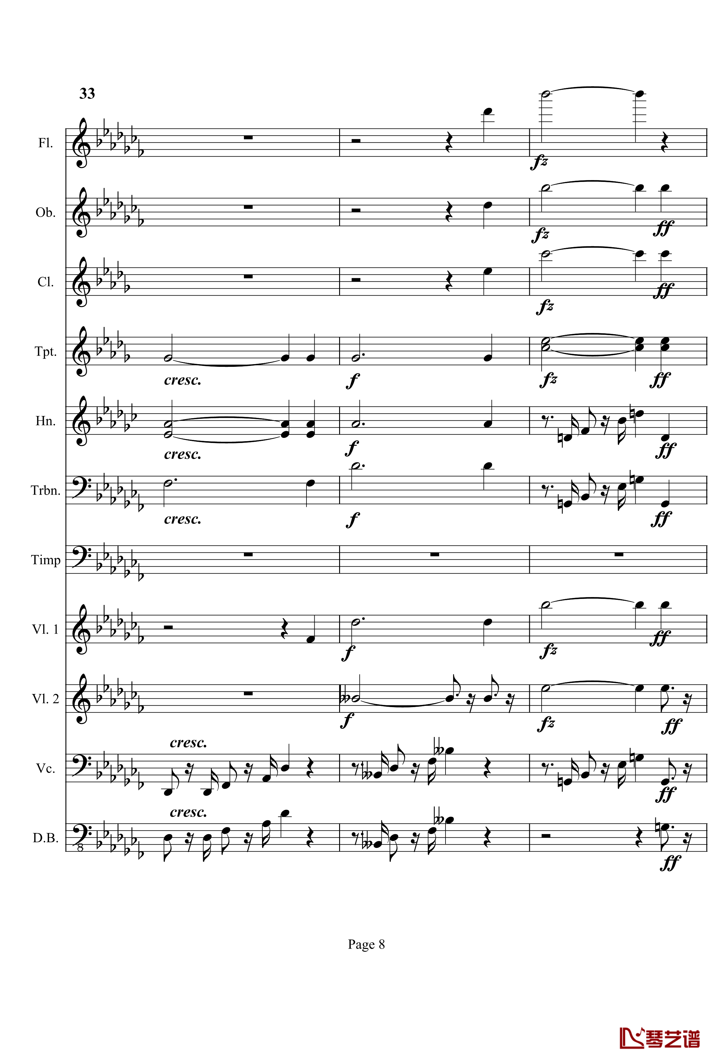 奏鸣曲之交响钢琴谱-第12首-Ⅲ-贝多芬-beethoven8