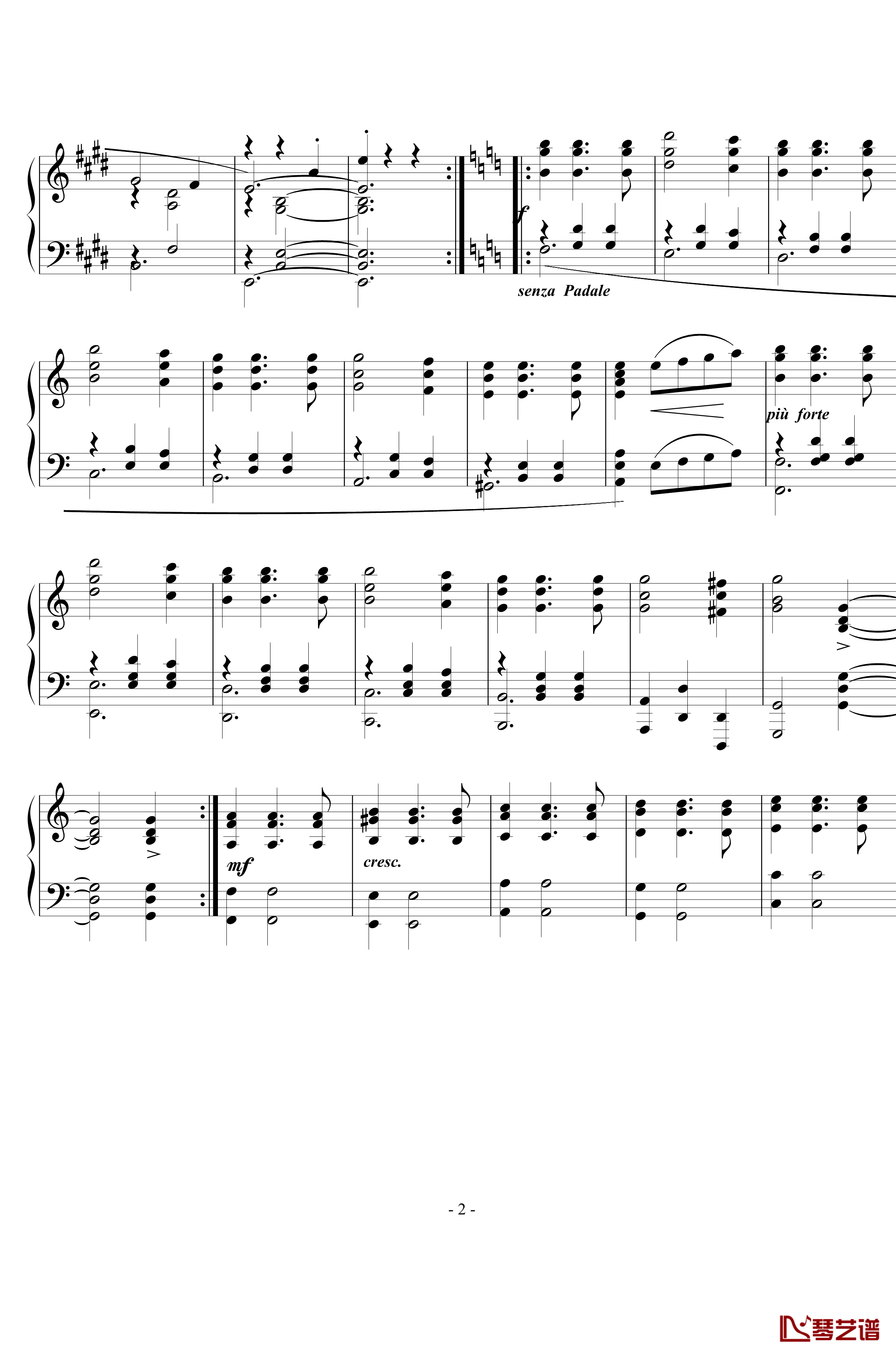 圆舞曲钢琴谱-Op.24  No.5-西贝柳斯2