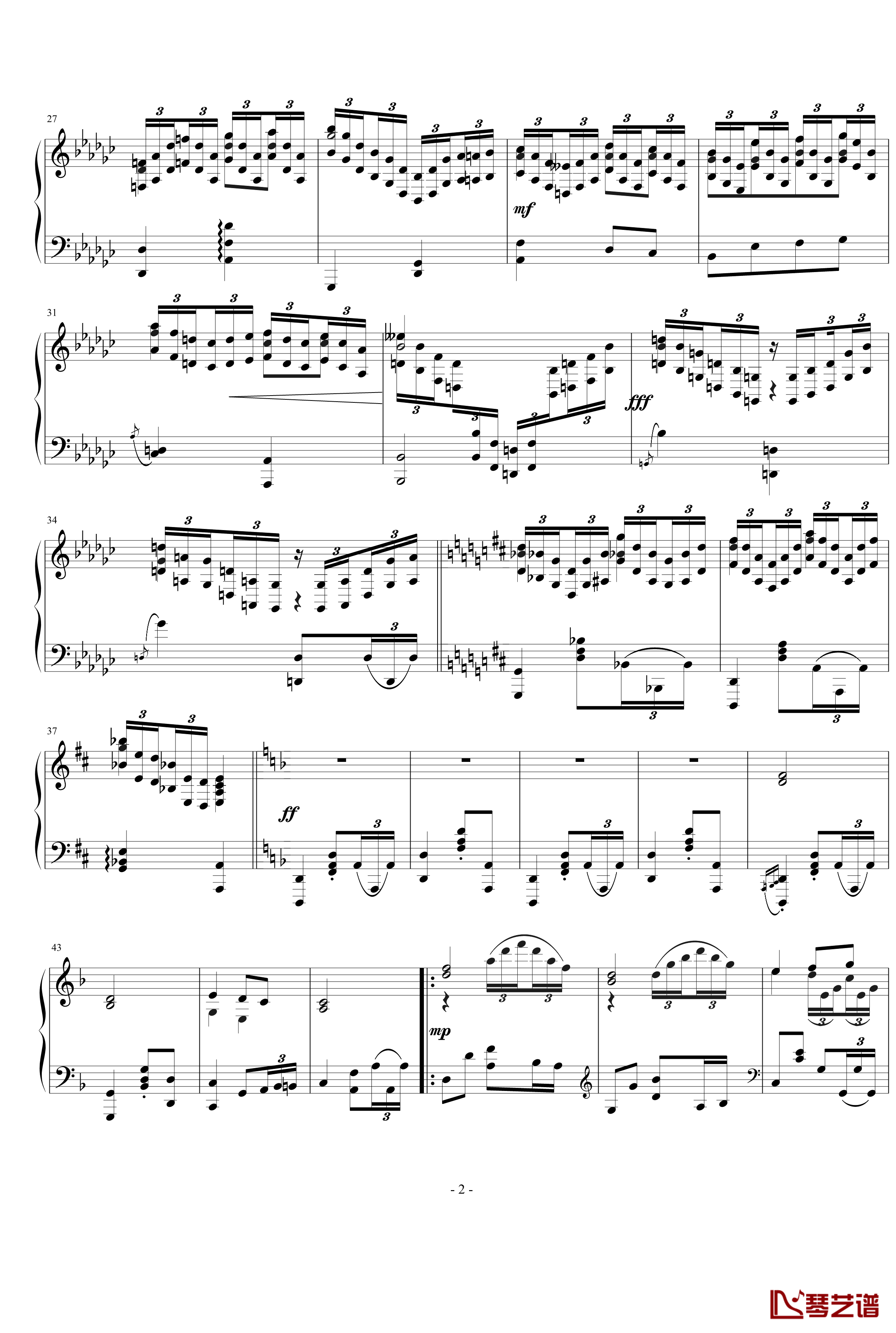 练习曲op.24 no.3钢琴谱-卡刚杜亚-yutianyue1262