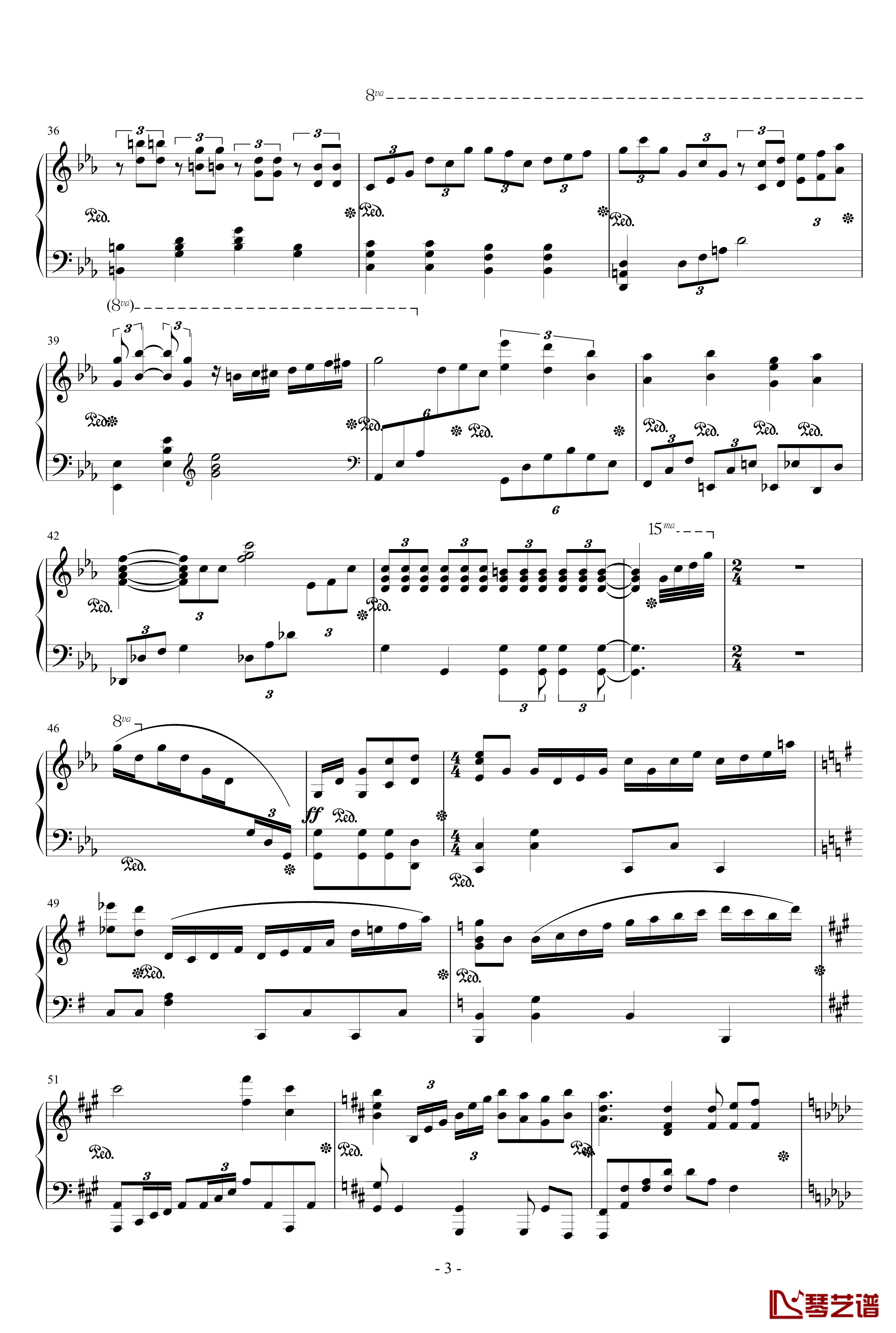 第一钢琴协奏曲蝎火钢琴谱-触手猴3