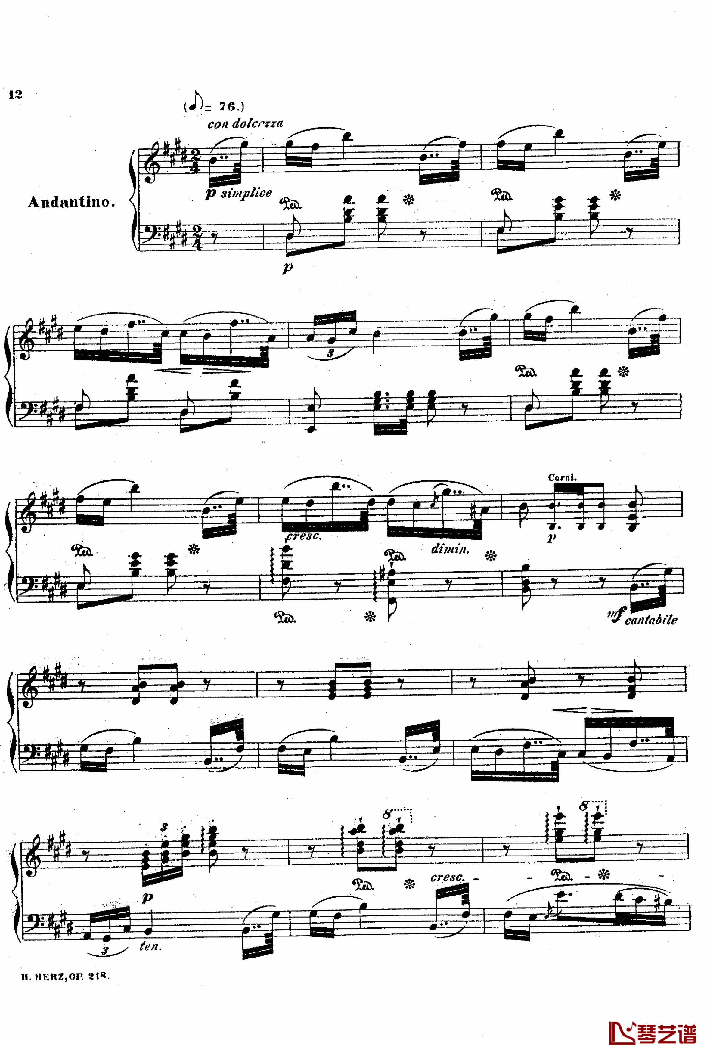 降A大调第八钢琴协奏曲Op.218钢琴谱-赫尔兹11