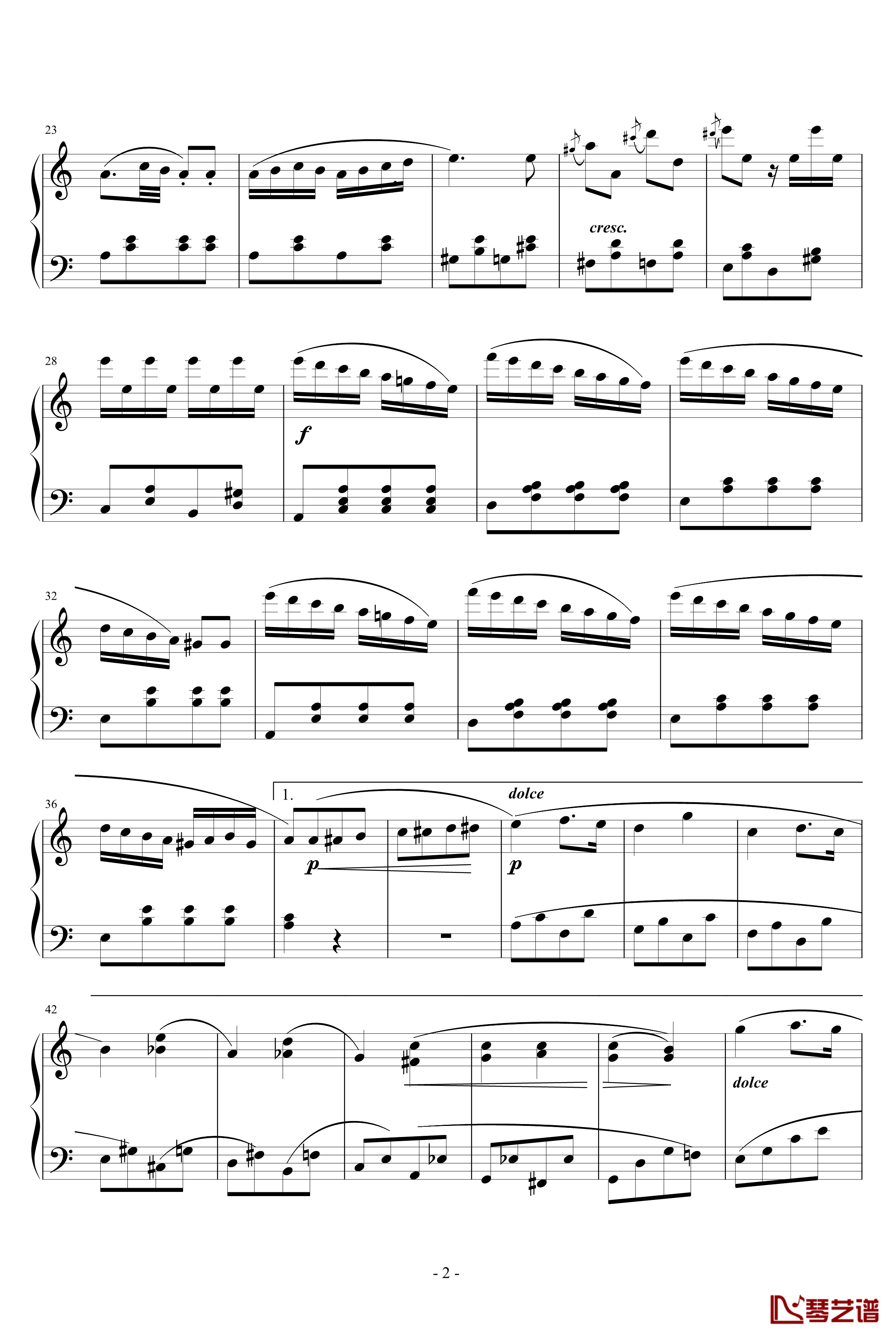 A小调小奏鸣曲钢琴谱-库劳2