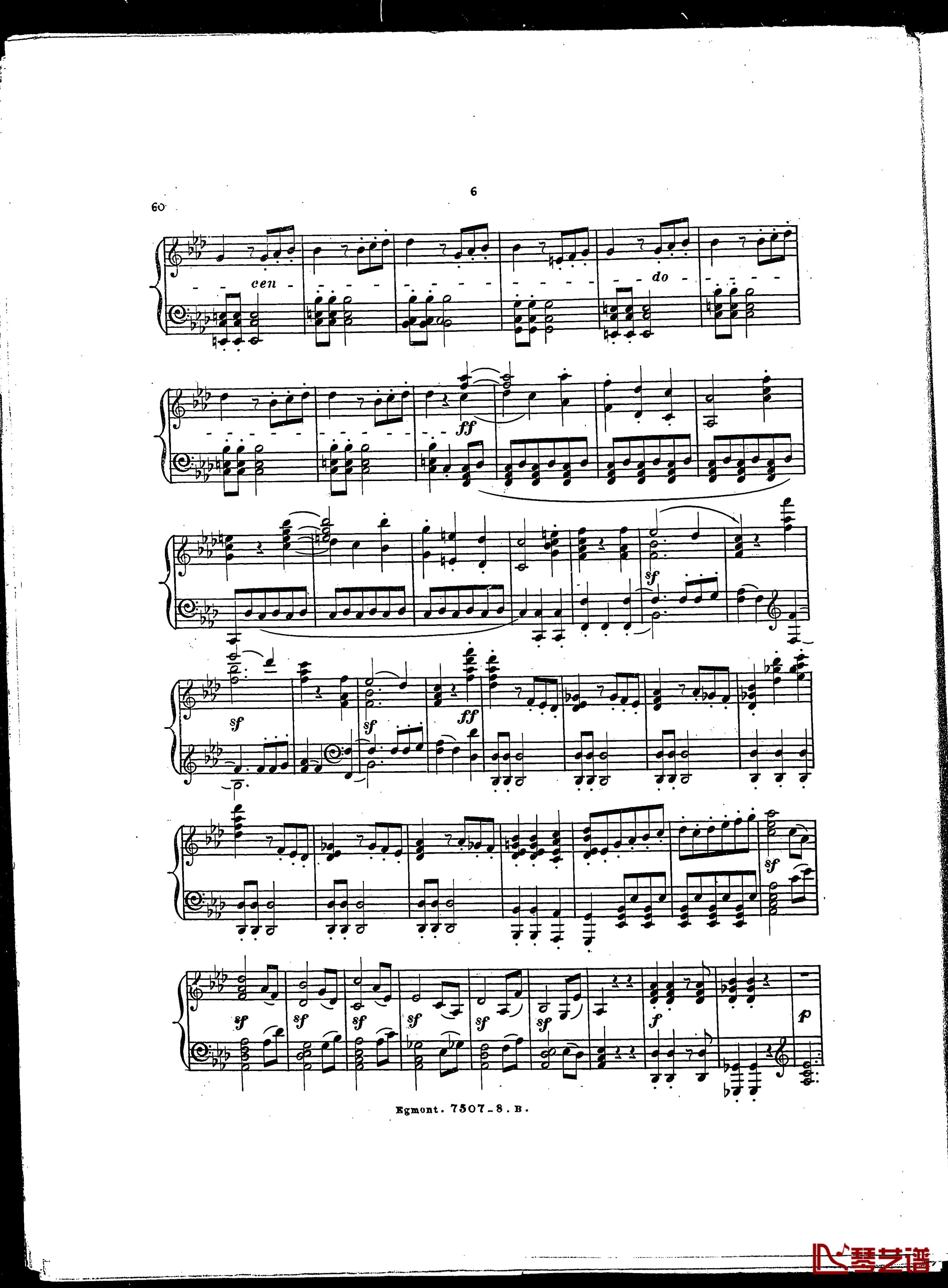埃格蒙特序曲  Op.84钢琴谱-贝多芬-beethoven5