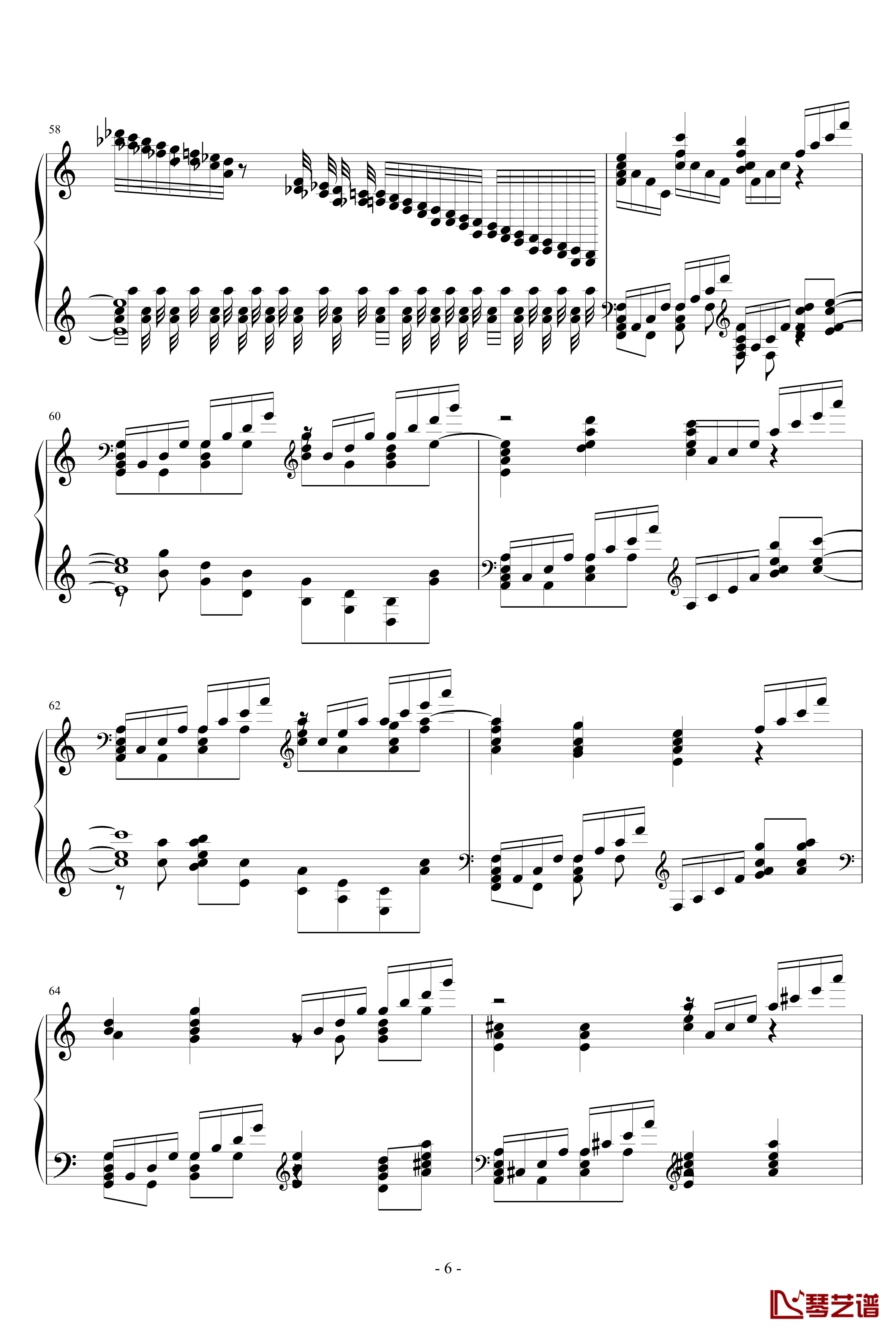 ネクロファンタジア钢琴谱-HARD-八云紫-东方project6