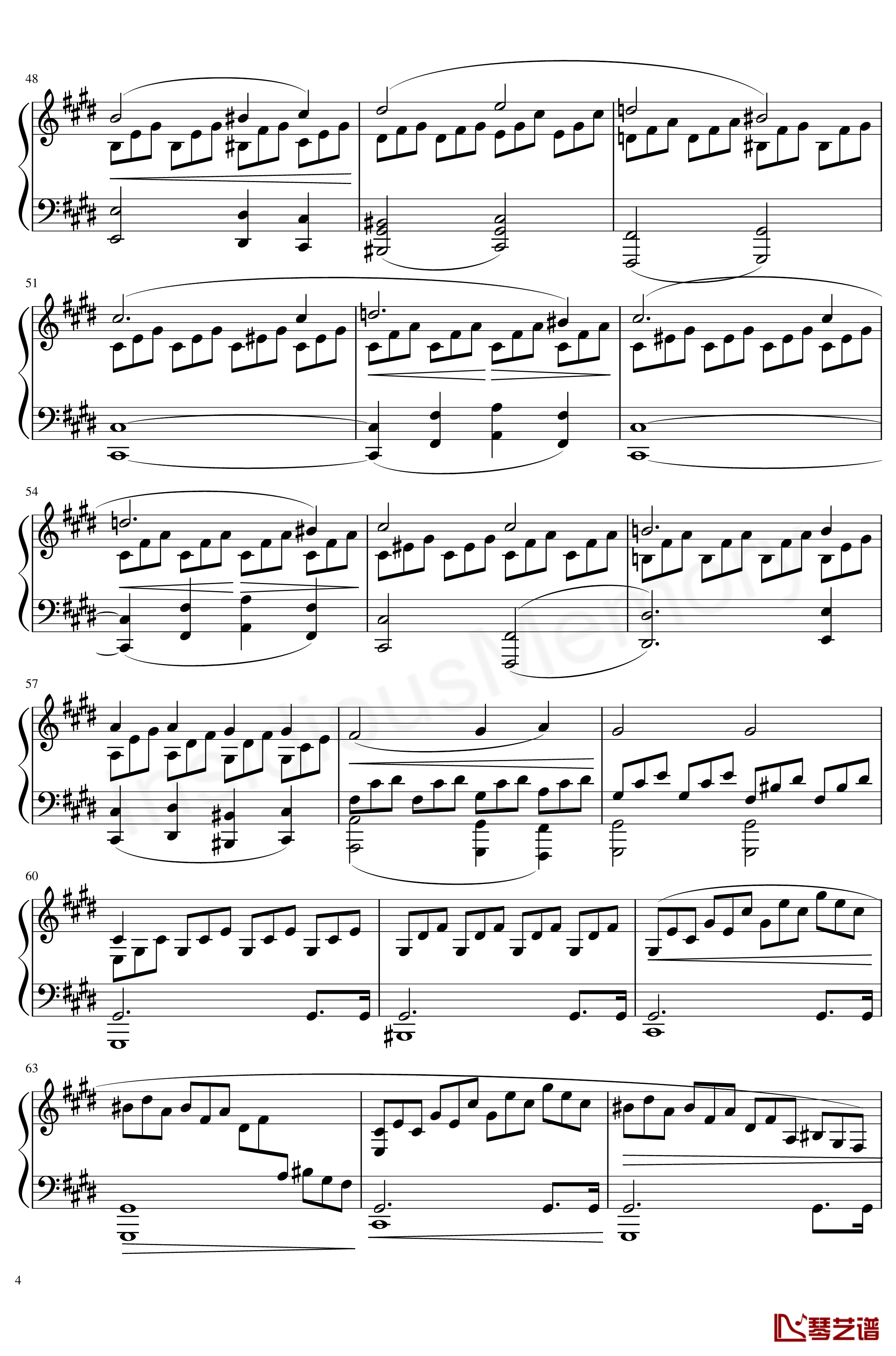 月光奏鸣曲钢琴谱-贝多芬-beethoven4