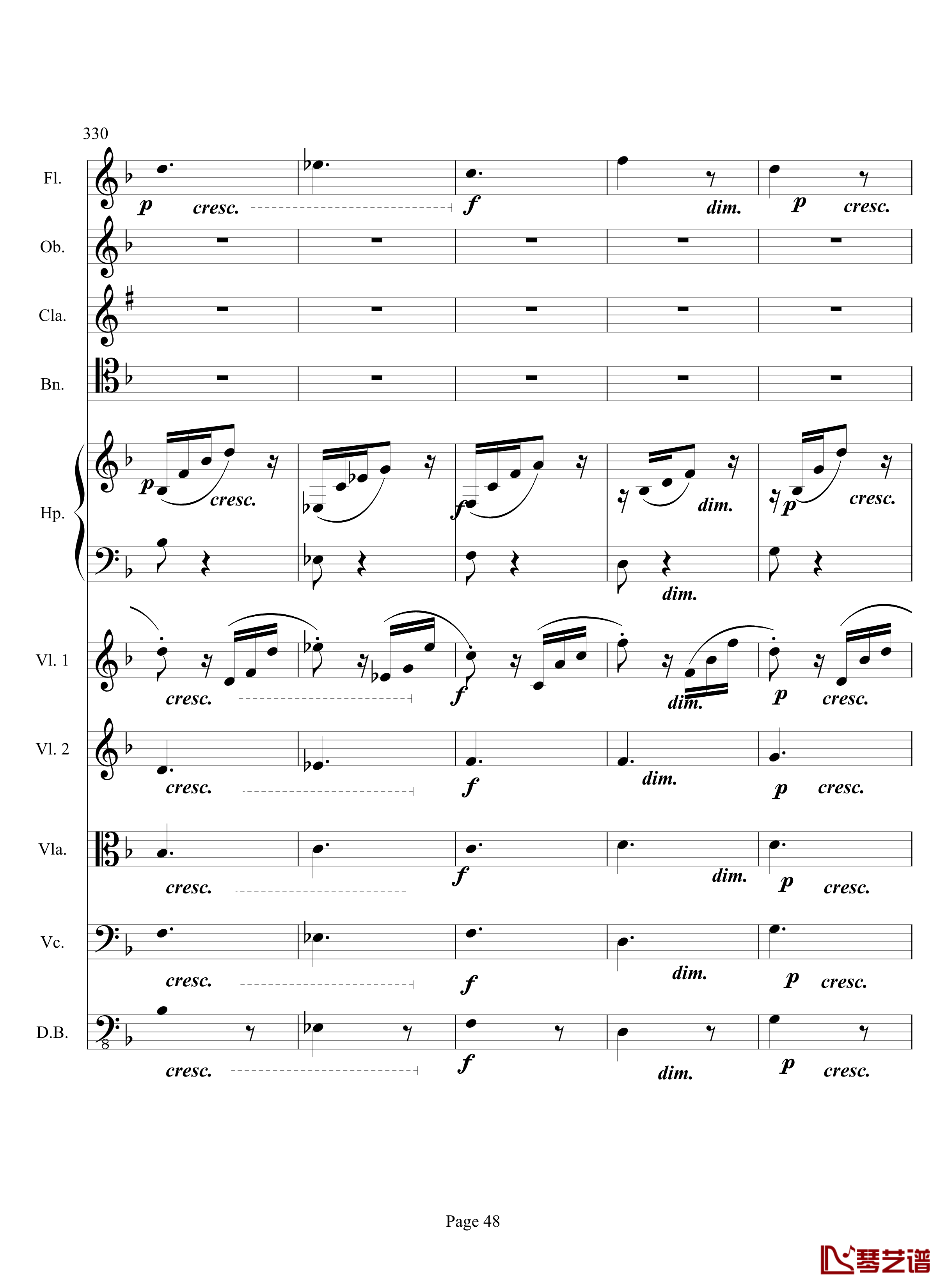 奏鸣曲之交响钢琴谱-第17首-Ⅲ-贝多芬-beethoven48