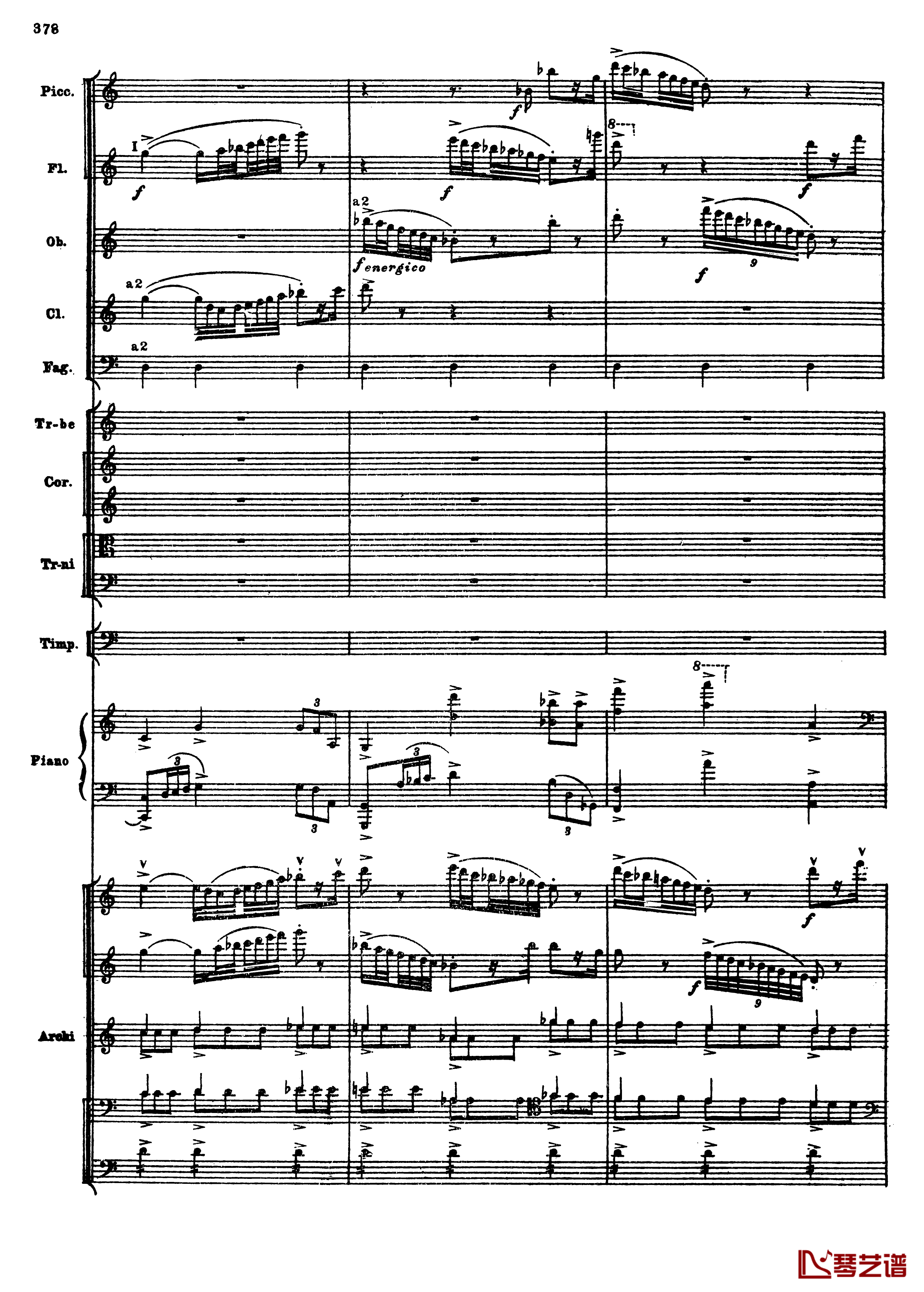 普罗科菲耶夫第三钢琴协奏曲钢琴谱-总谱-普罗科非耶夫110