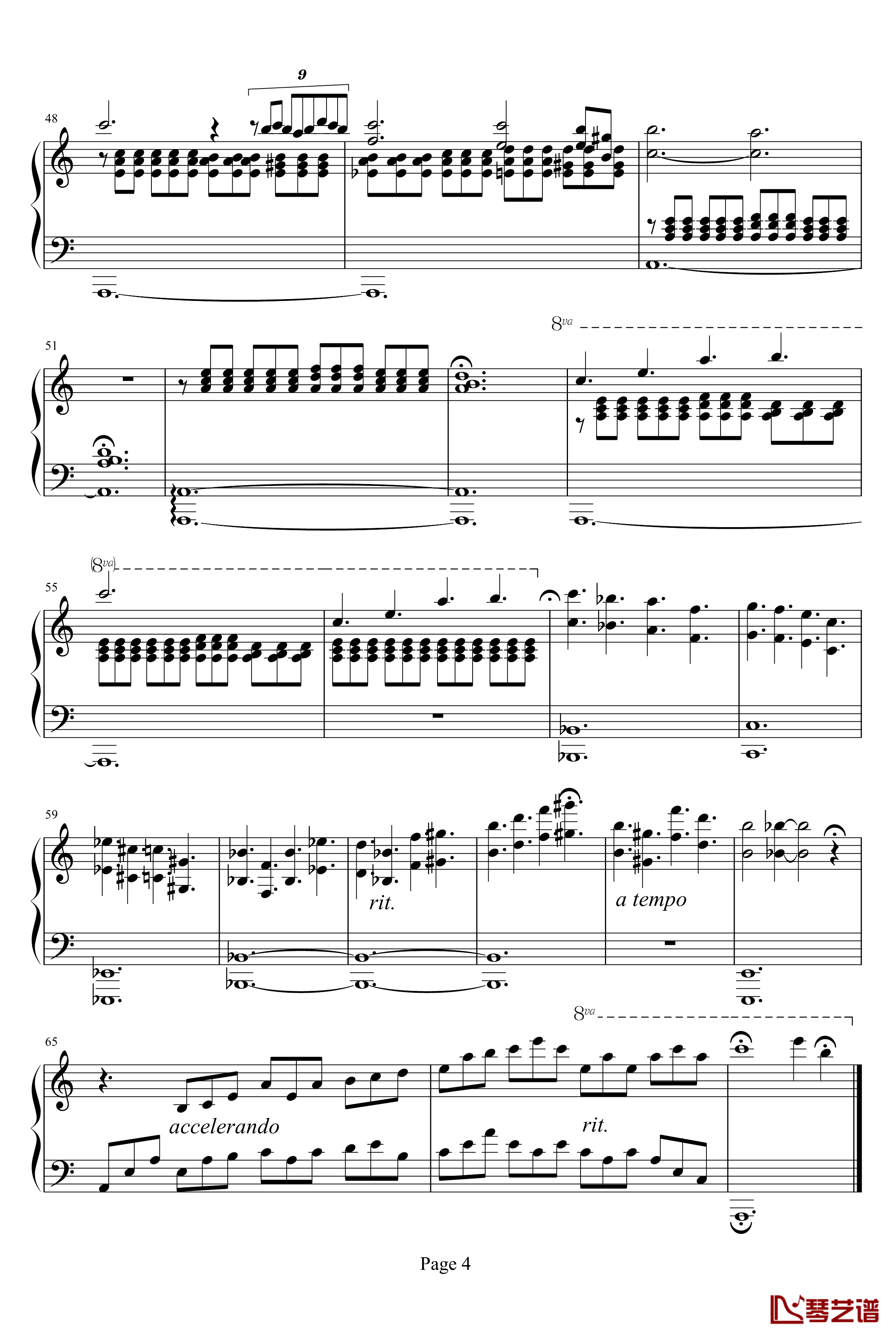 残月秋风钢琴谱-未知分类4