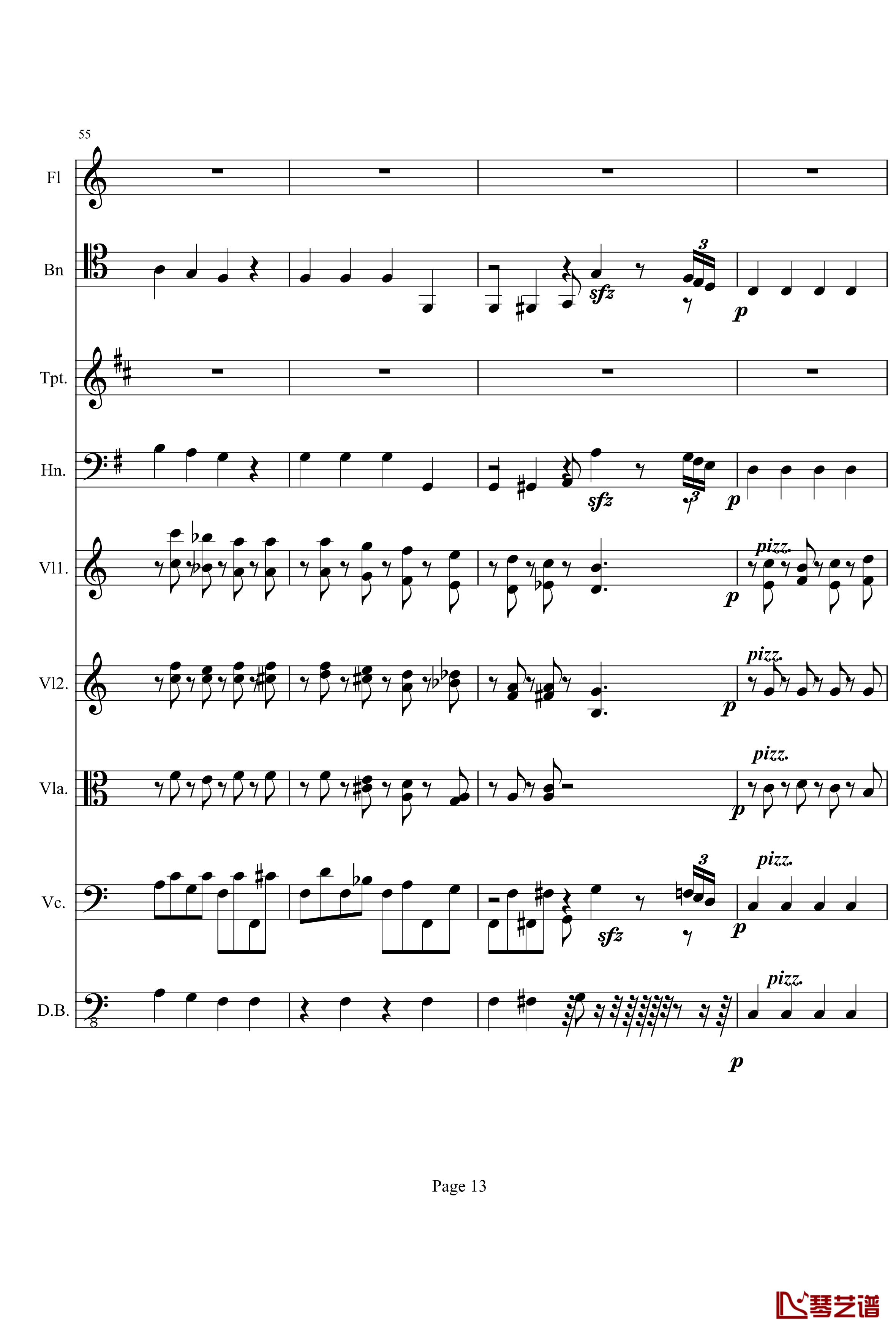 奏鸣曲之交响钢琴谱-第10首-Ⅱ-贝多芬-beethoven13