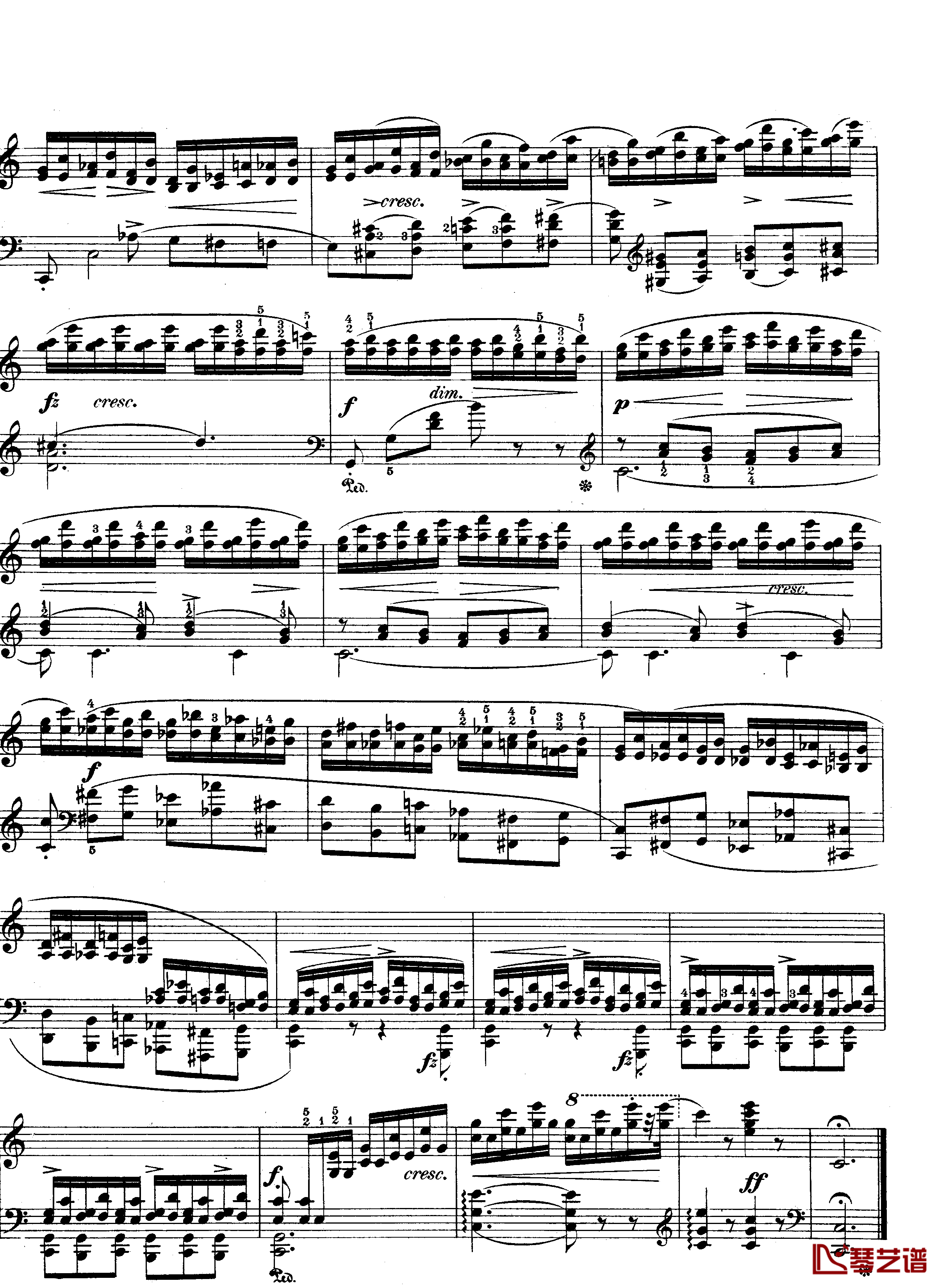 黑键练习曲钢琴谱-肖邦-chopin3