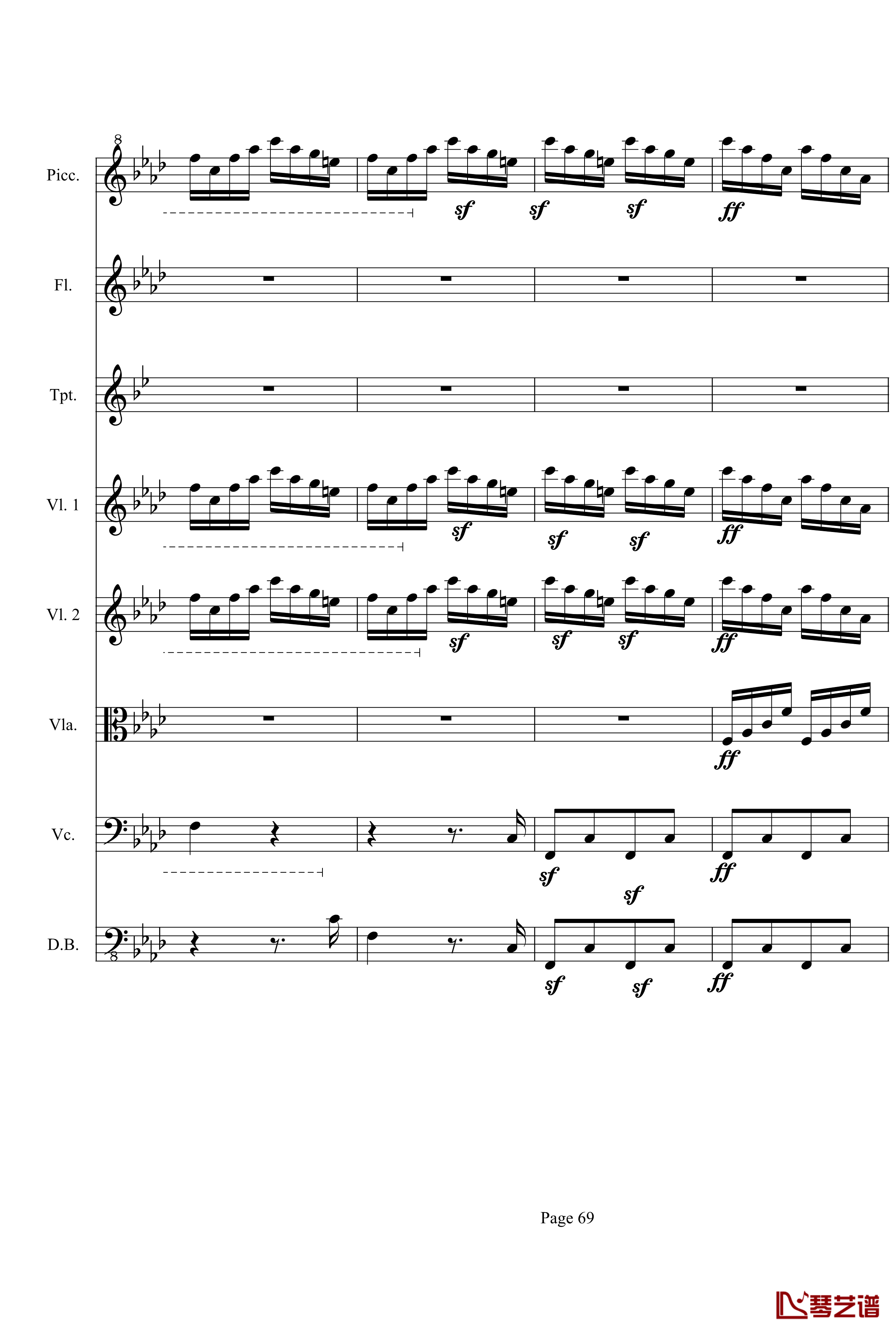 奏鸣曲之交响第23首Ⅲ钢琴谱--贝多芬-beethoven69