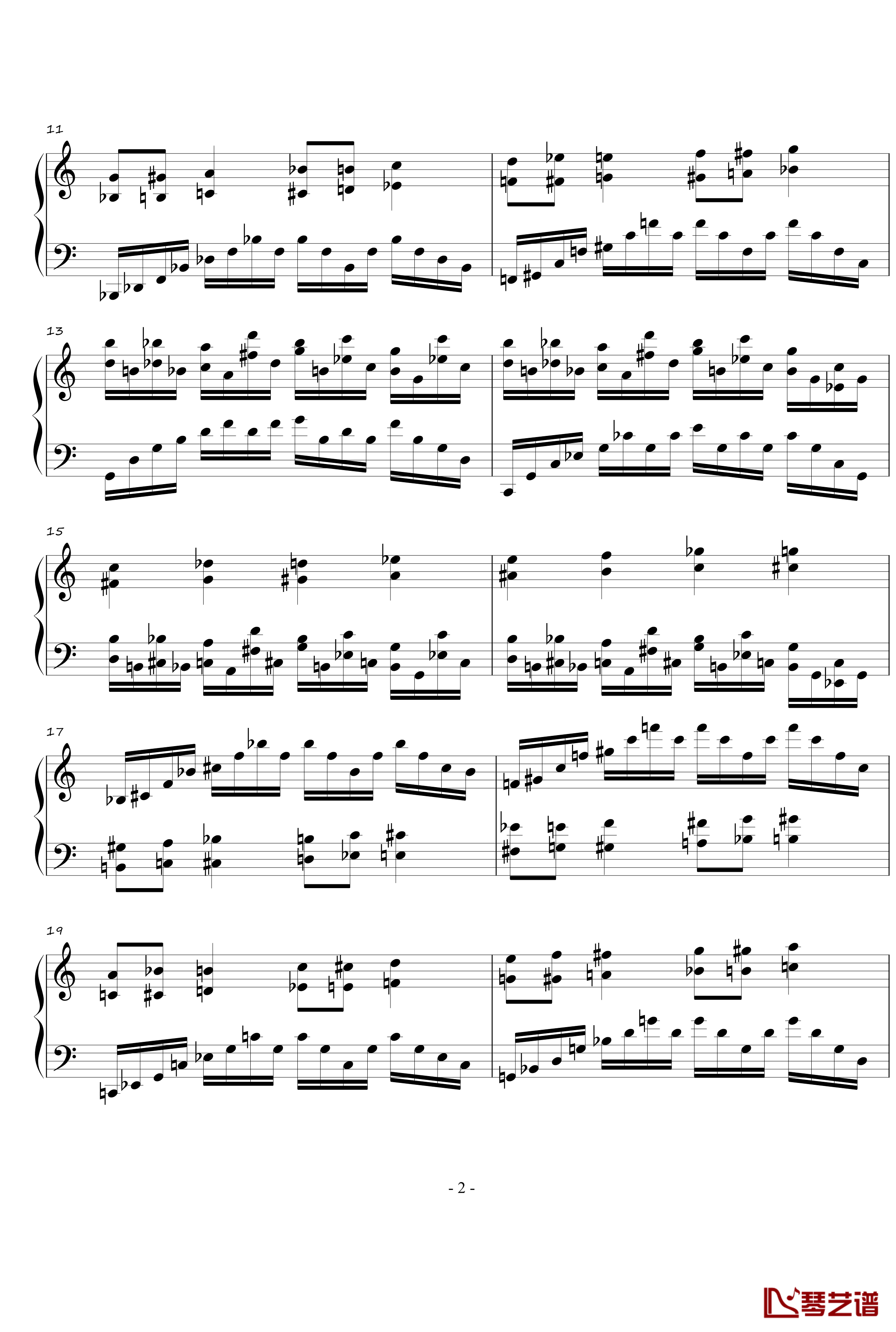 火星练习曲钢琴谱Op.2 No.3-火星先生2
