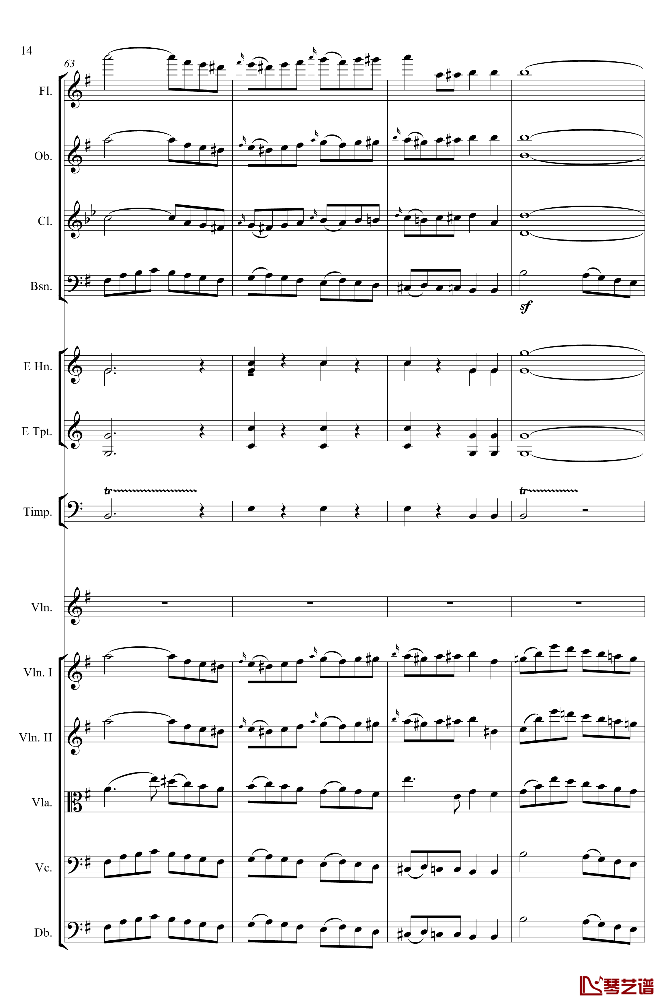 e小调小提琴协奏曲Op.64钢琴谱-第一乐章-门德尔松14