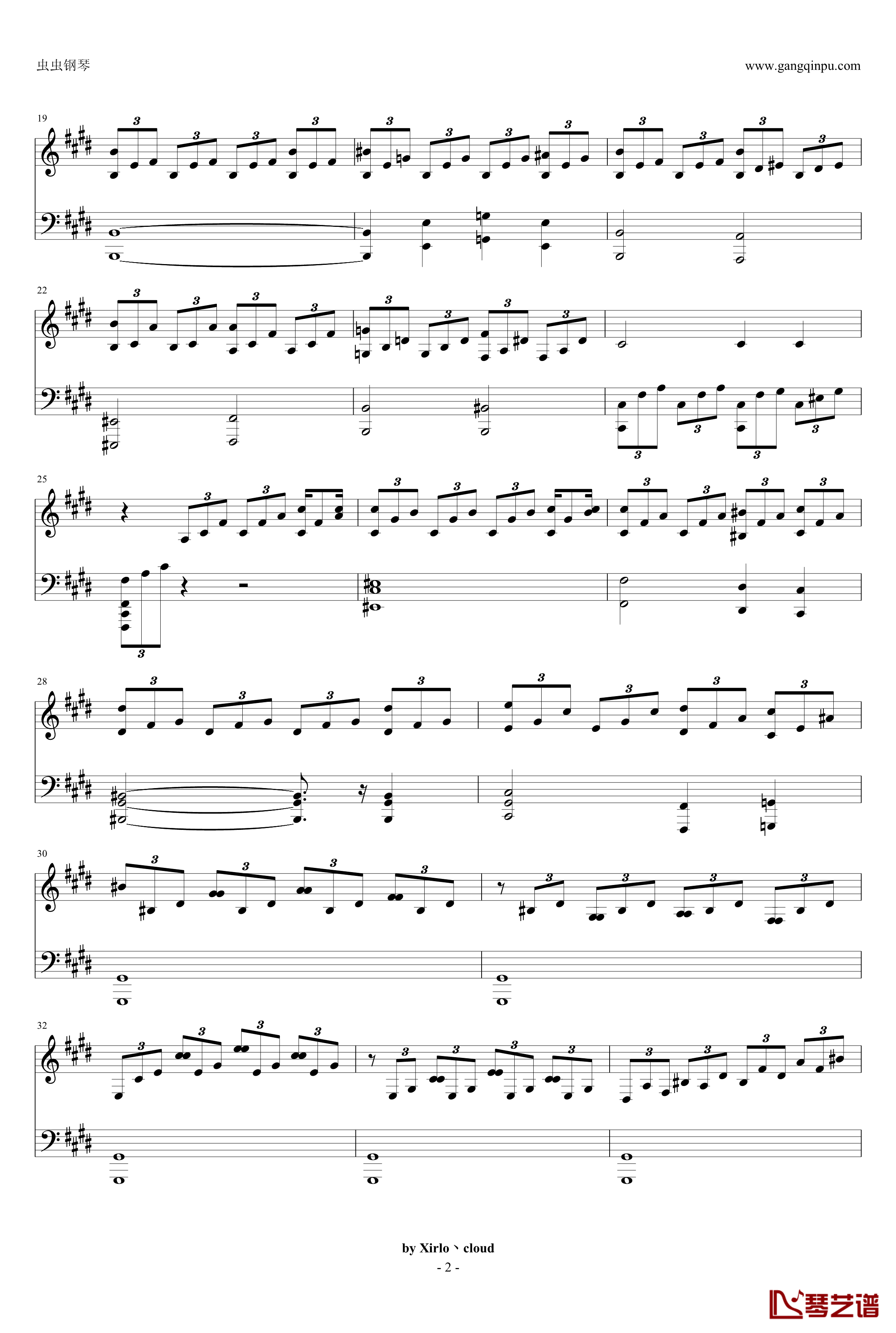 月光奏鸣曲钢琴谱-改编版-贝多芬-beethoven2
